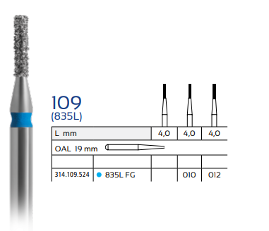 Diamond Dental Bur 835L FG