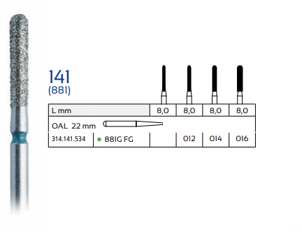 Dental Diamond Bur 881IG FG