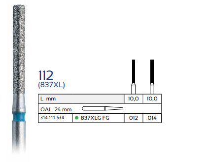 837XL Diamond Dental Bur