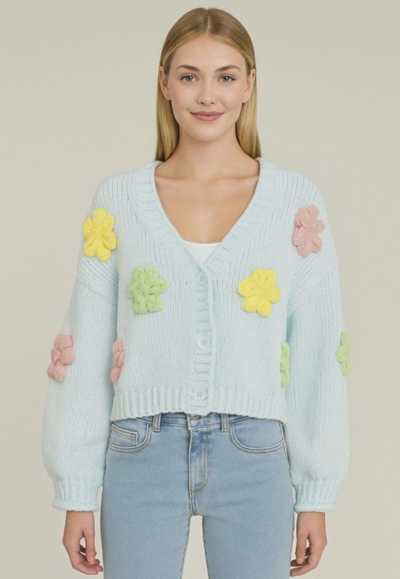 3D Flower Cardigan 