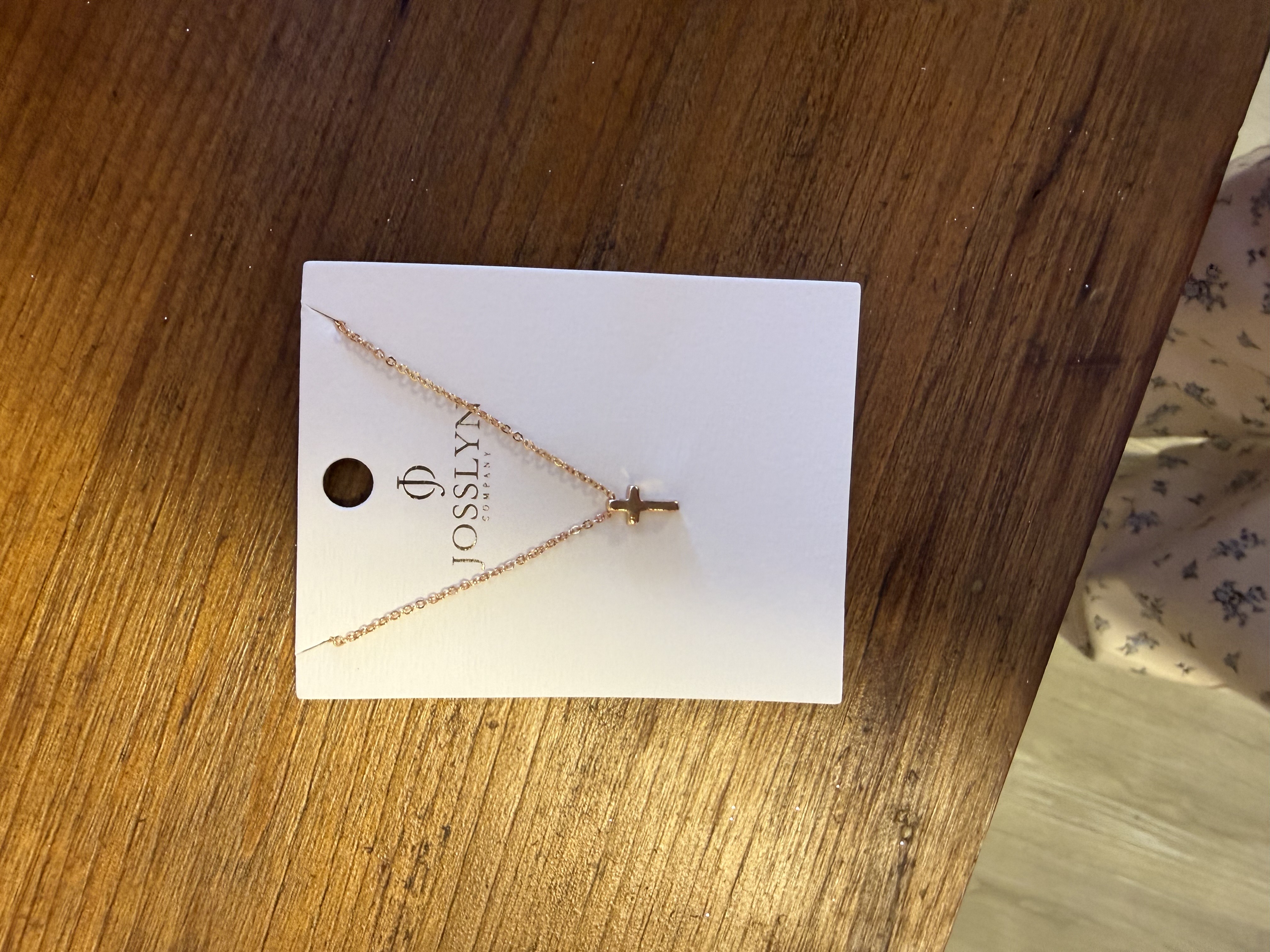 Non-Tarnish Gold Cross Necklace 