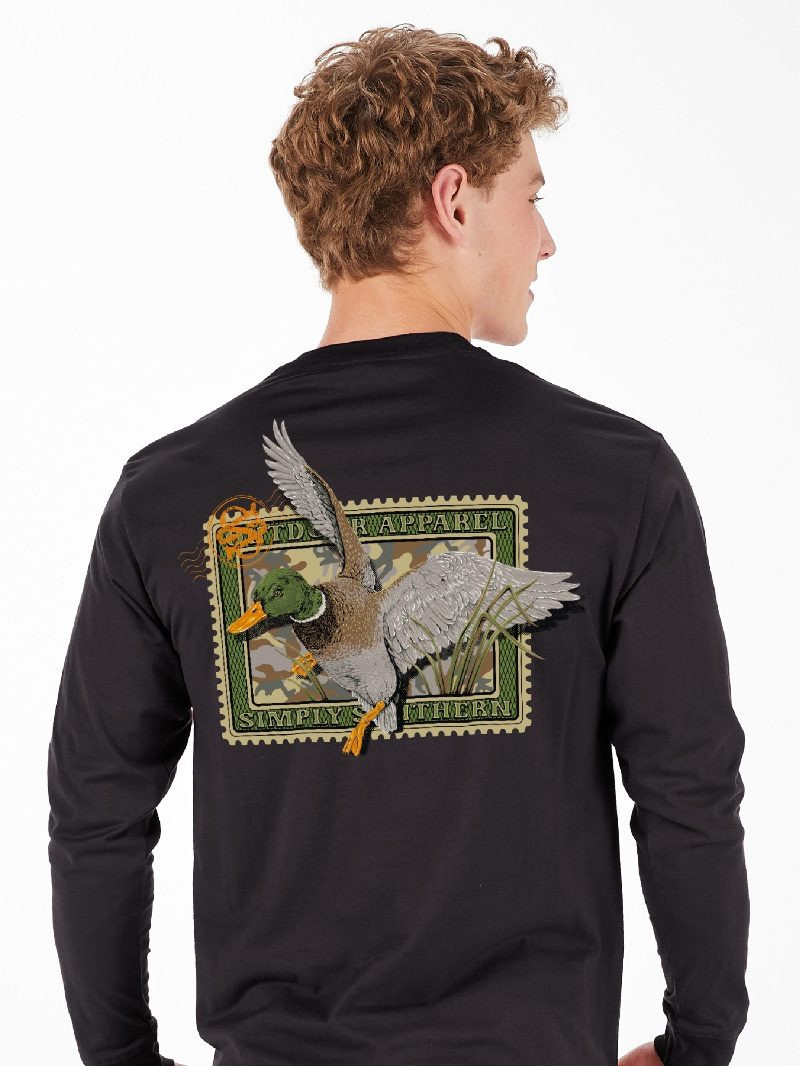 Men's Simply Southern Long sleeve Mallard T-shirt 