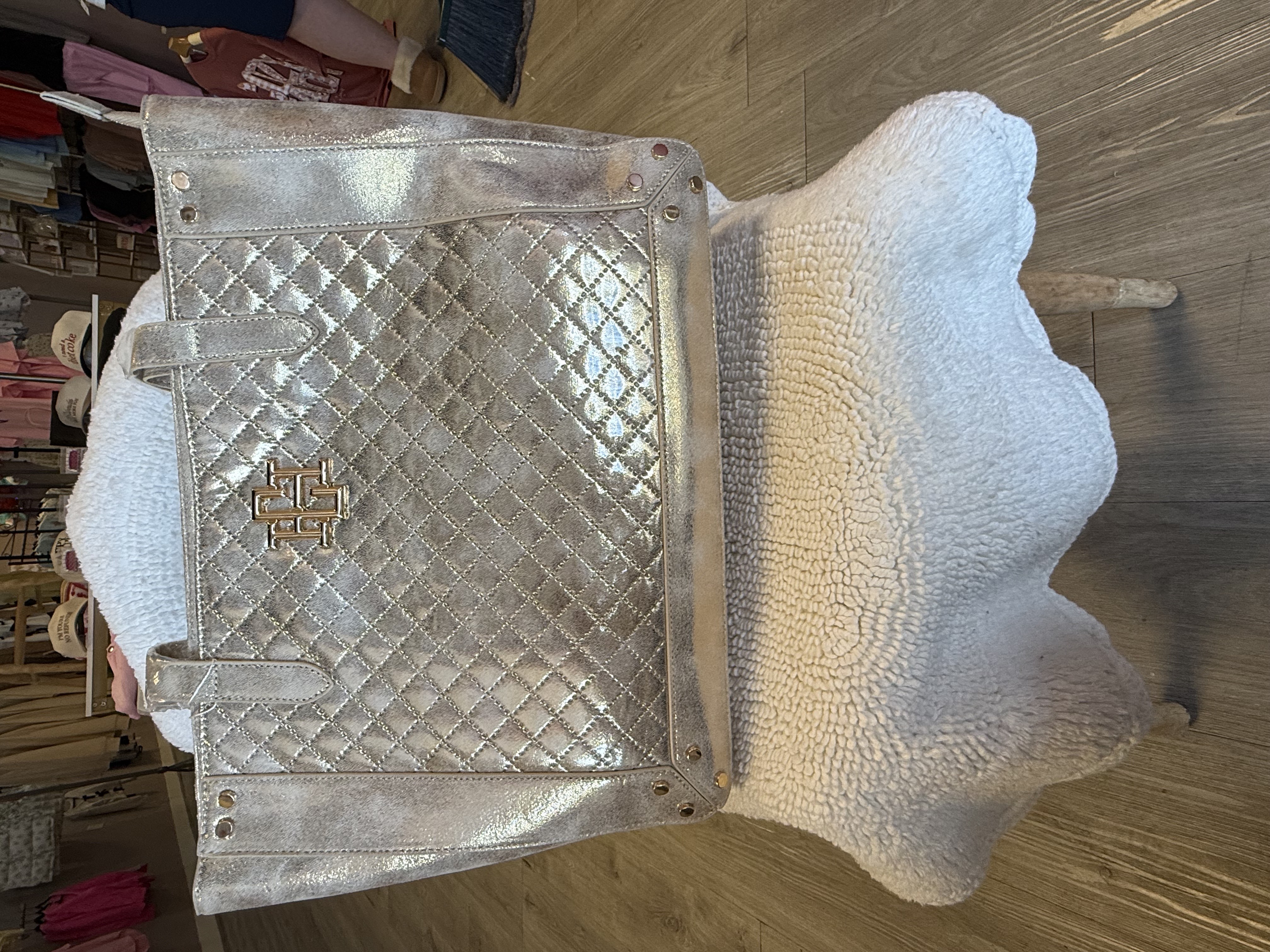 Caroline Hill Gold Shimmer Purse 