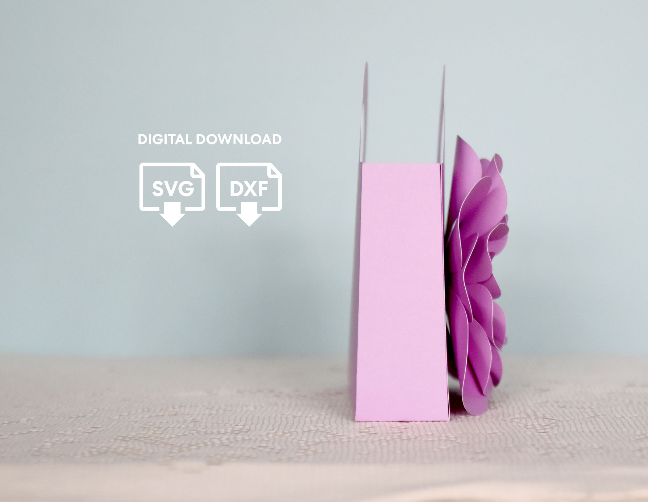 3D Flower Purse SVG Template for Cricut & Silhouette, Gift Box