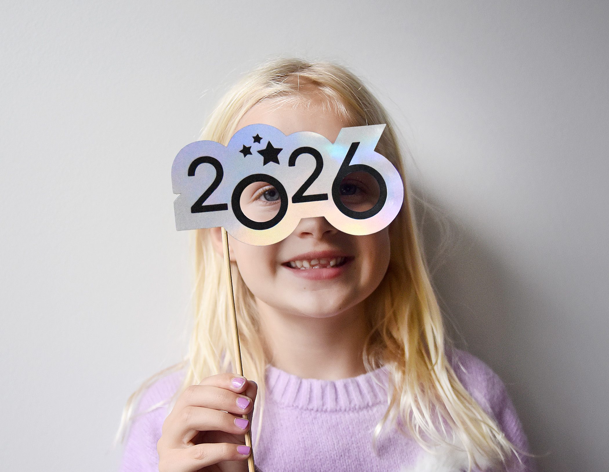 2026 NYE Glasses SVG Template for Cricut, DIY Photo Prop