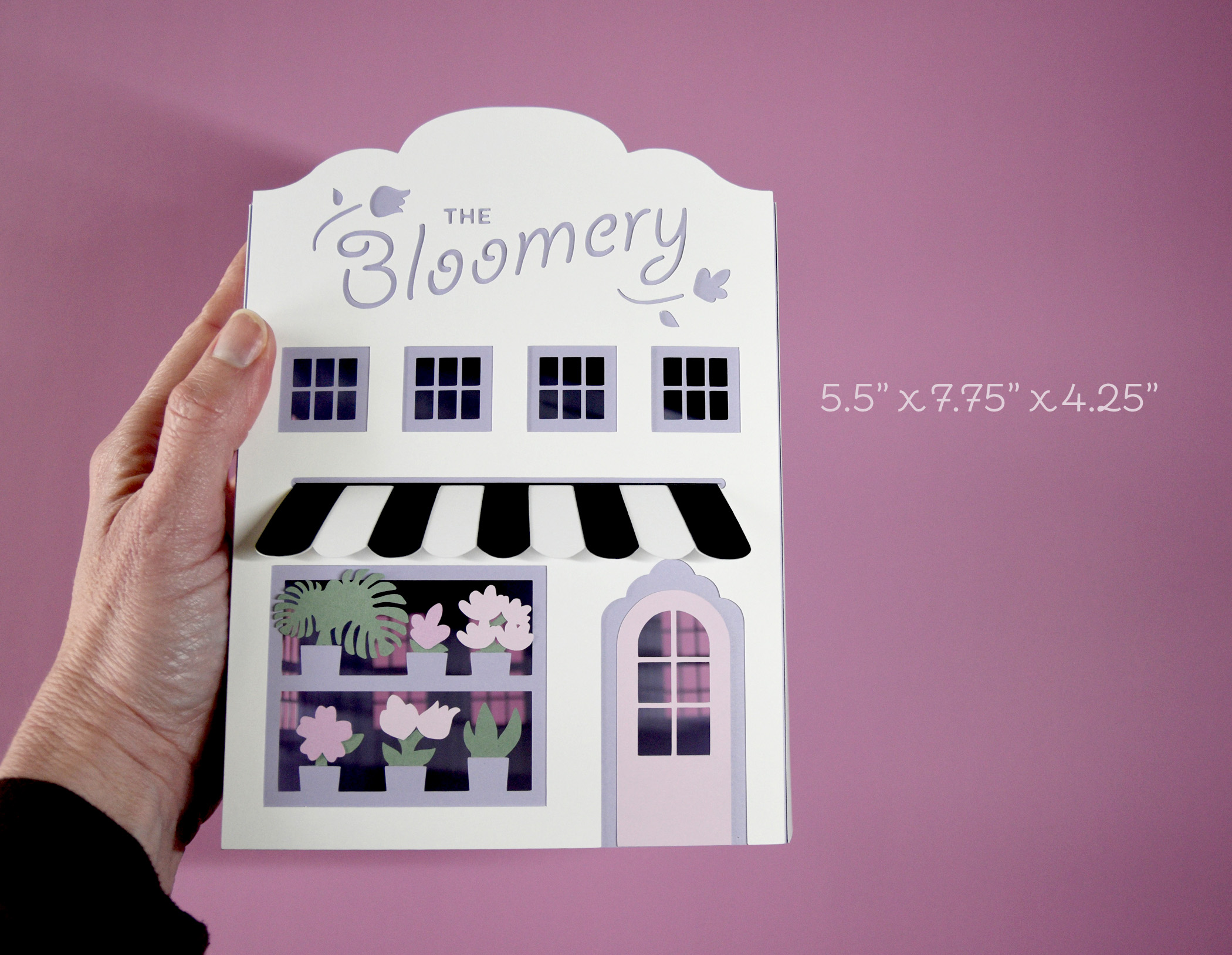 3D Paper House Template | Flower Shop Bloomery
