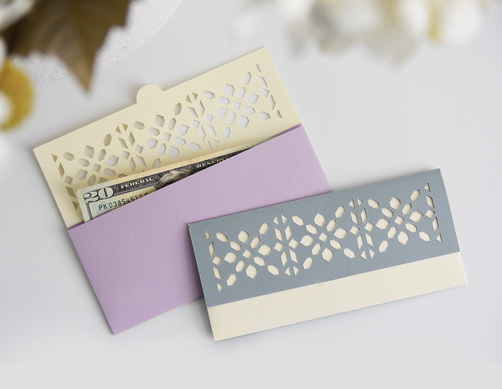 Money Holder Card SVG Template for Cricut | DIY Gift Envelope