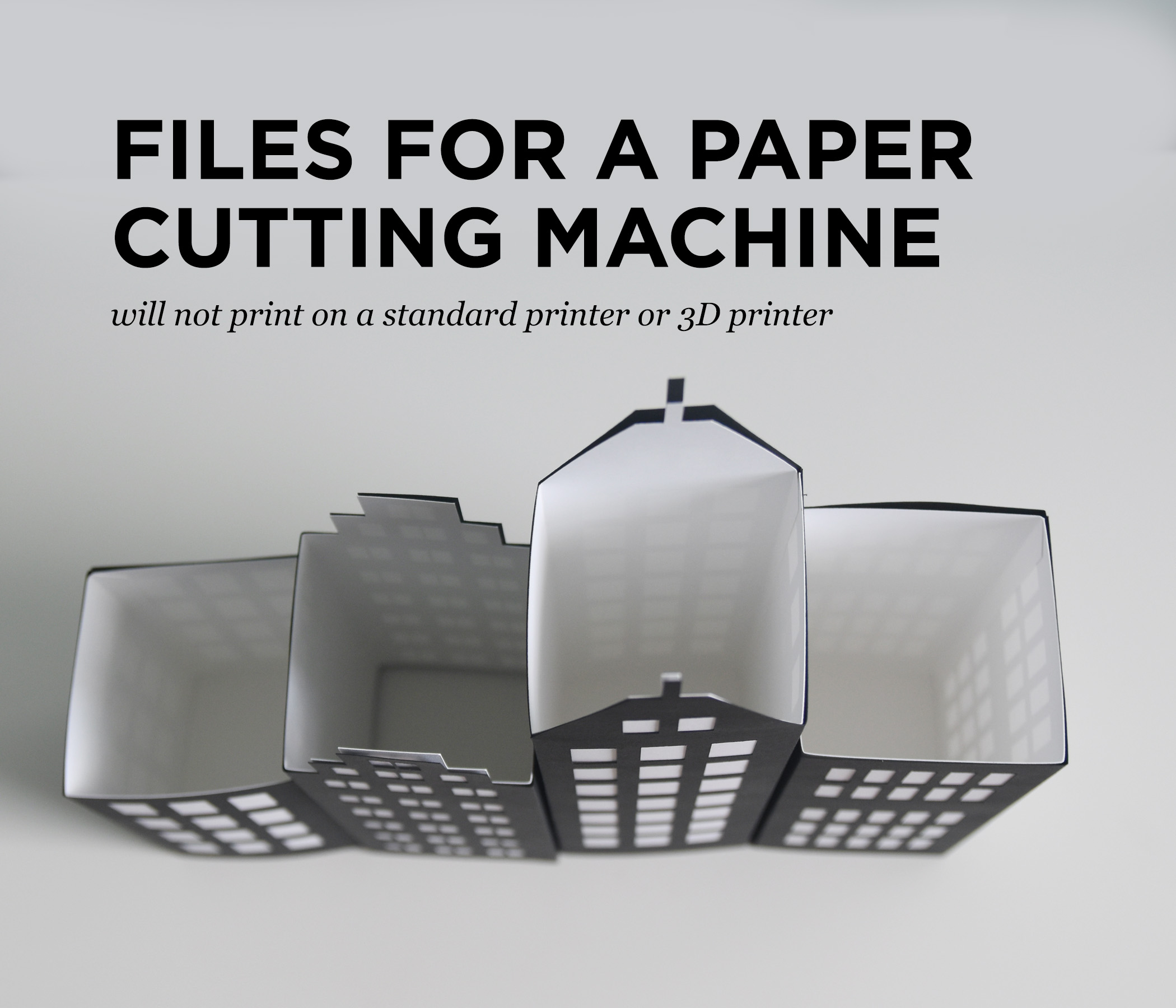 Superhero 3D Skyscraper SVG Template for Cricut, 3D Paper City Skyline