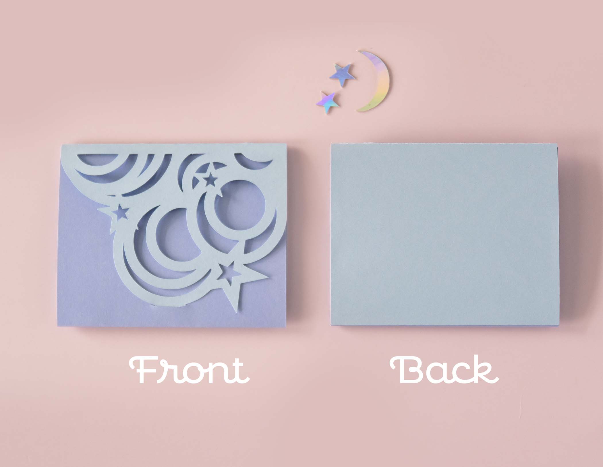Gift Card Holder SVG Template for Cricut, Moon Star Design