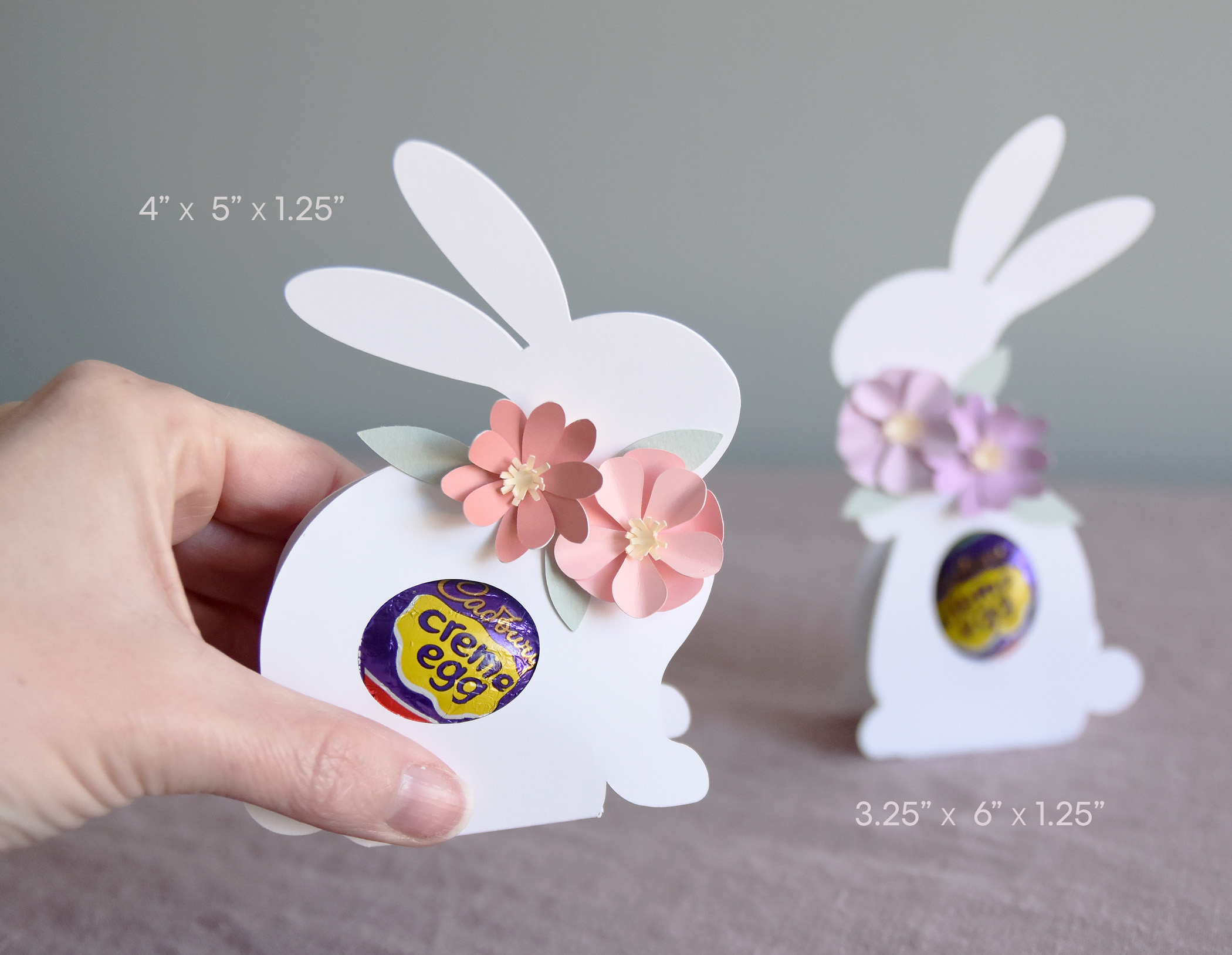 Easter Bunny Candy Holder SVG Template for Cricut, Spring Place Card