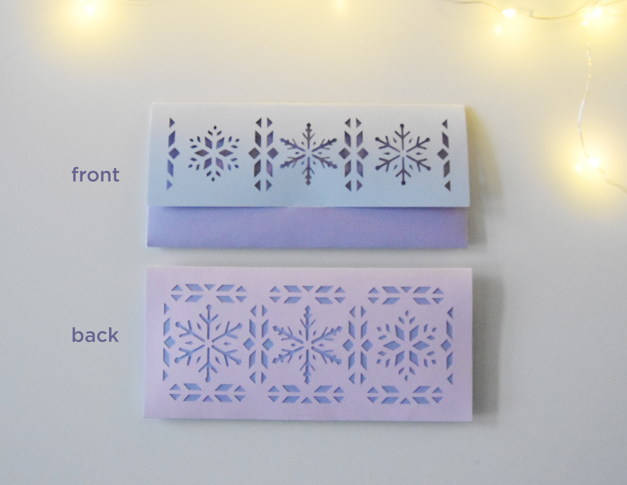 Snowflake Money Holder SVG Template for Cricut | DIY Gift Envelope