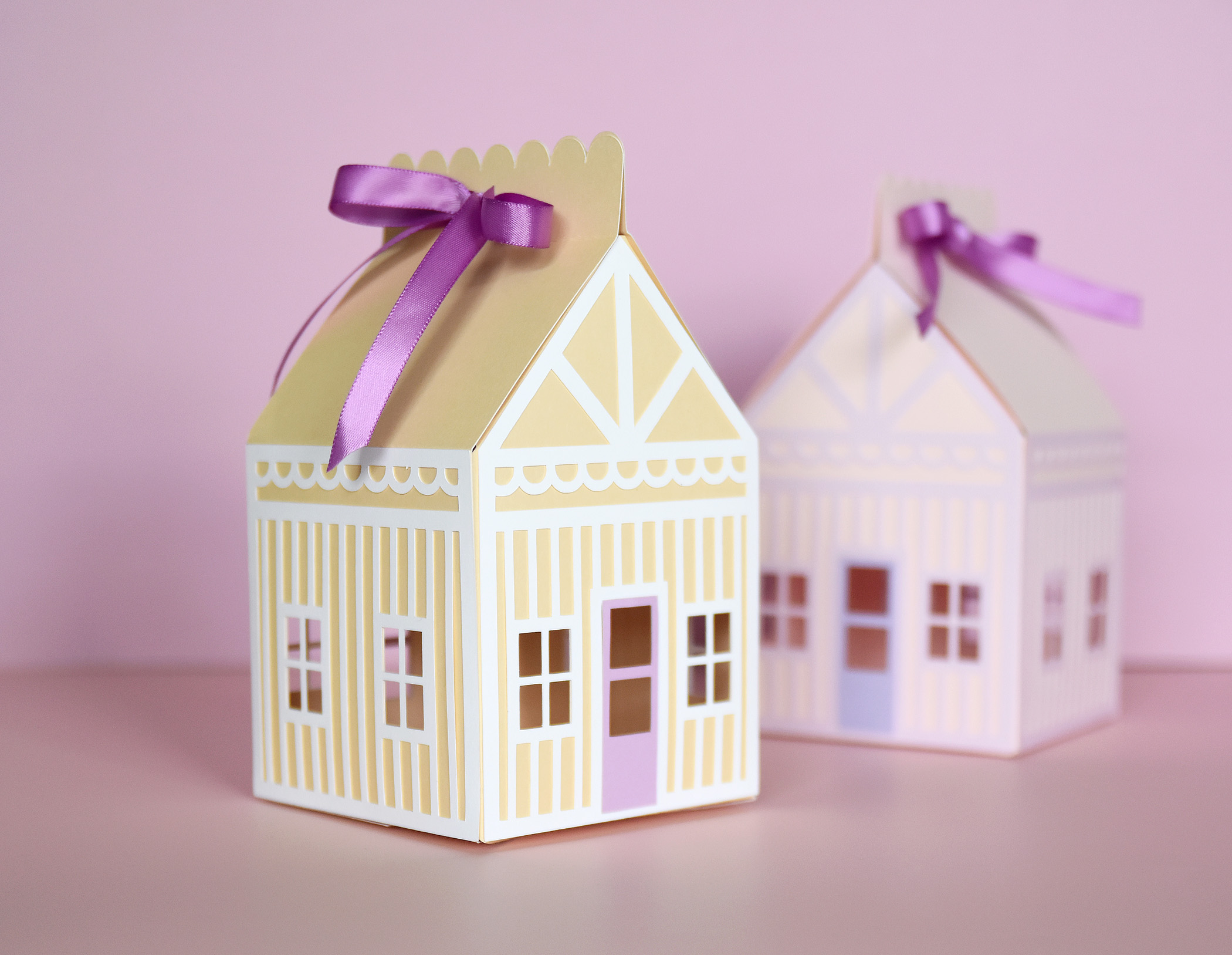 Christmas Village House Gift Box SVG Template for Cutting Machines