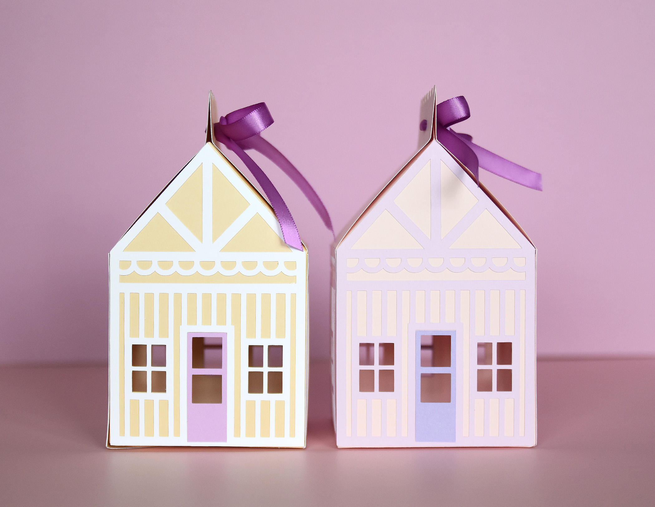 Christmas Village House Gift Box SVG Template for Cutting Machines