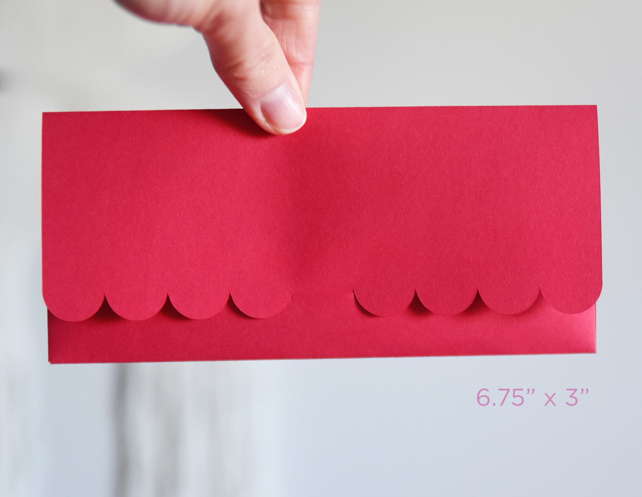 Scalloped Money Holder SVG Template for Cricut