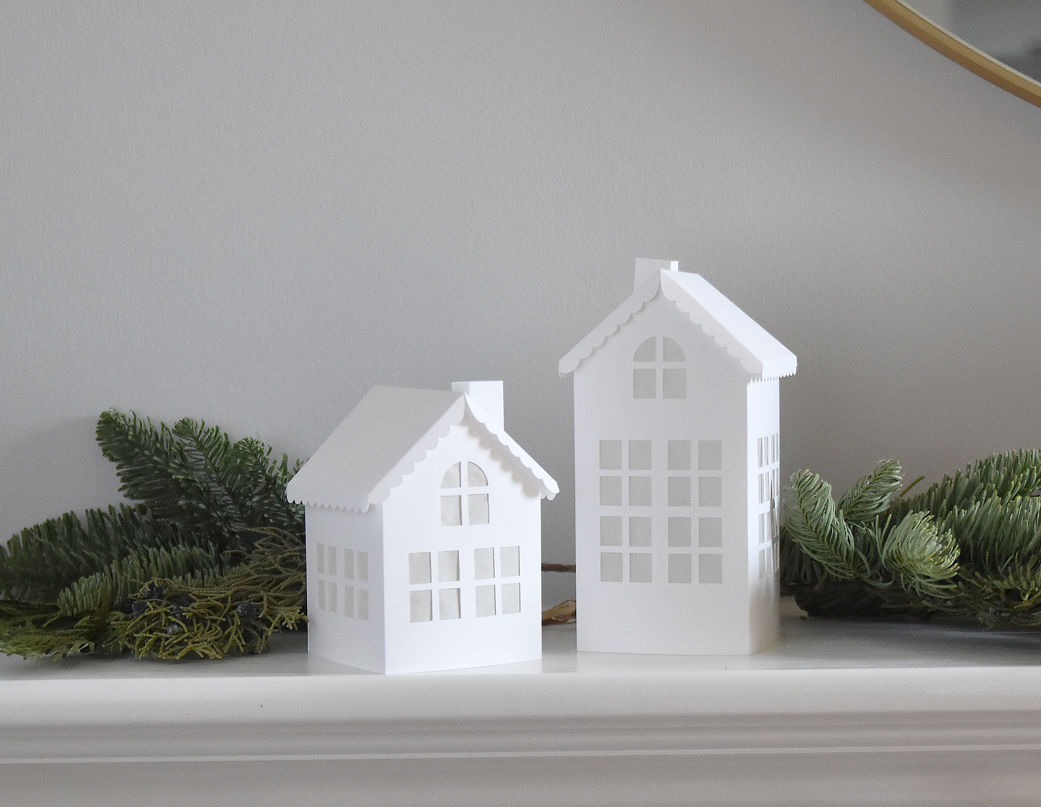 3D Paper House SVG Template | Cricut & Silhouette Cutting Files, Set of 2