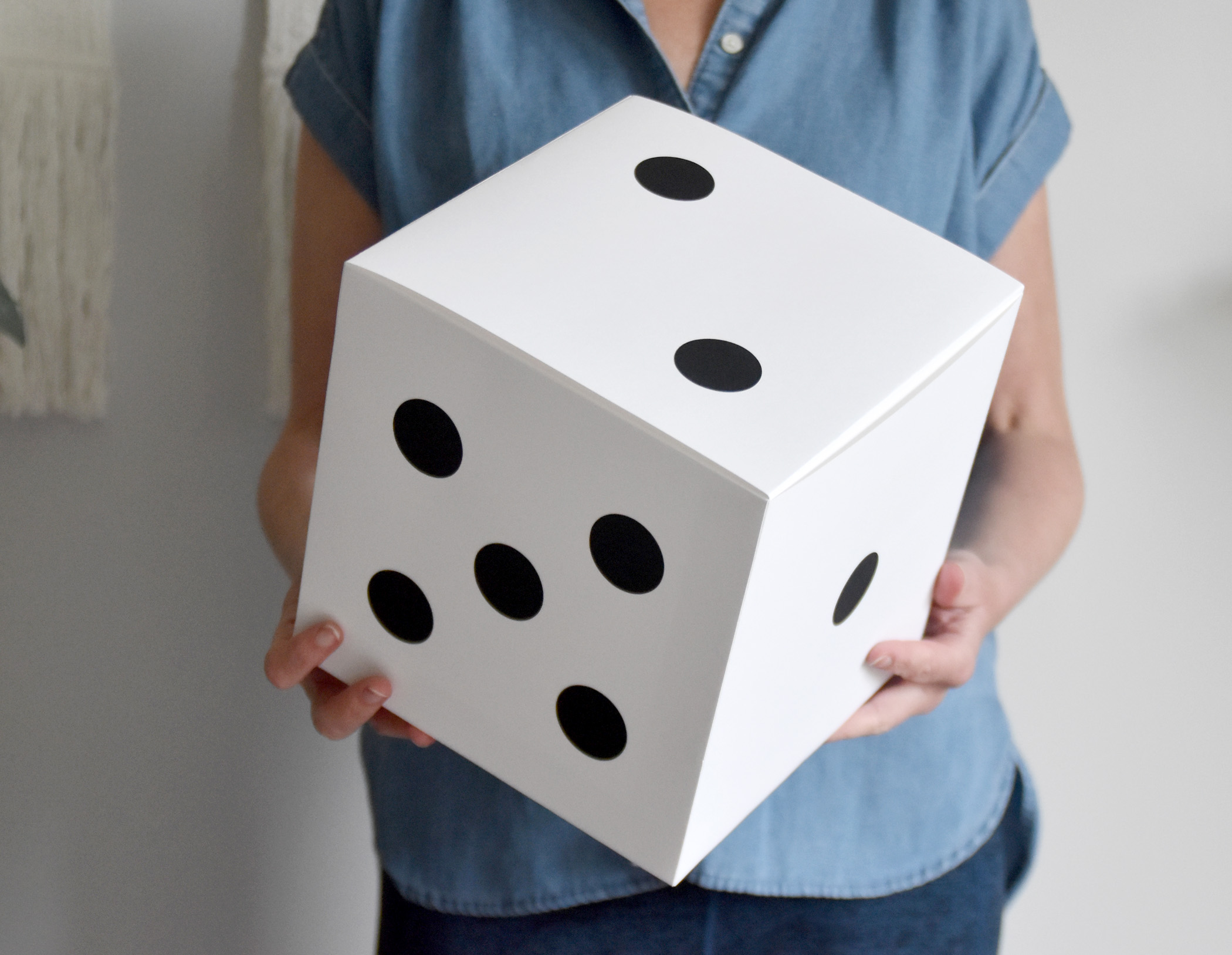 Jumbo Dice Gift Box SVG Template: Bunco, Casino Night Party