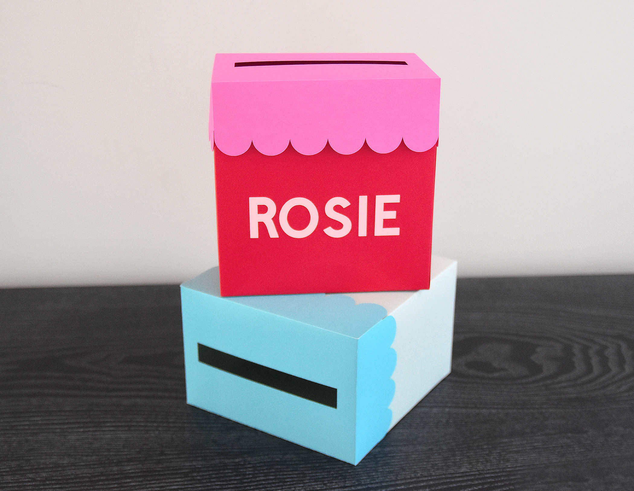 Valentine Mailbox SVG Template for Cricut, Scallop Box for Classroom Cards