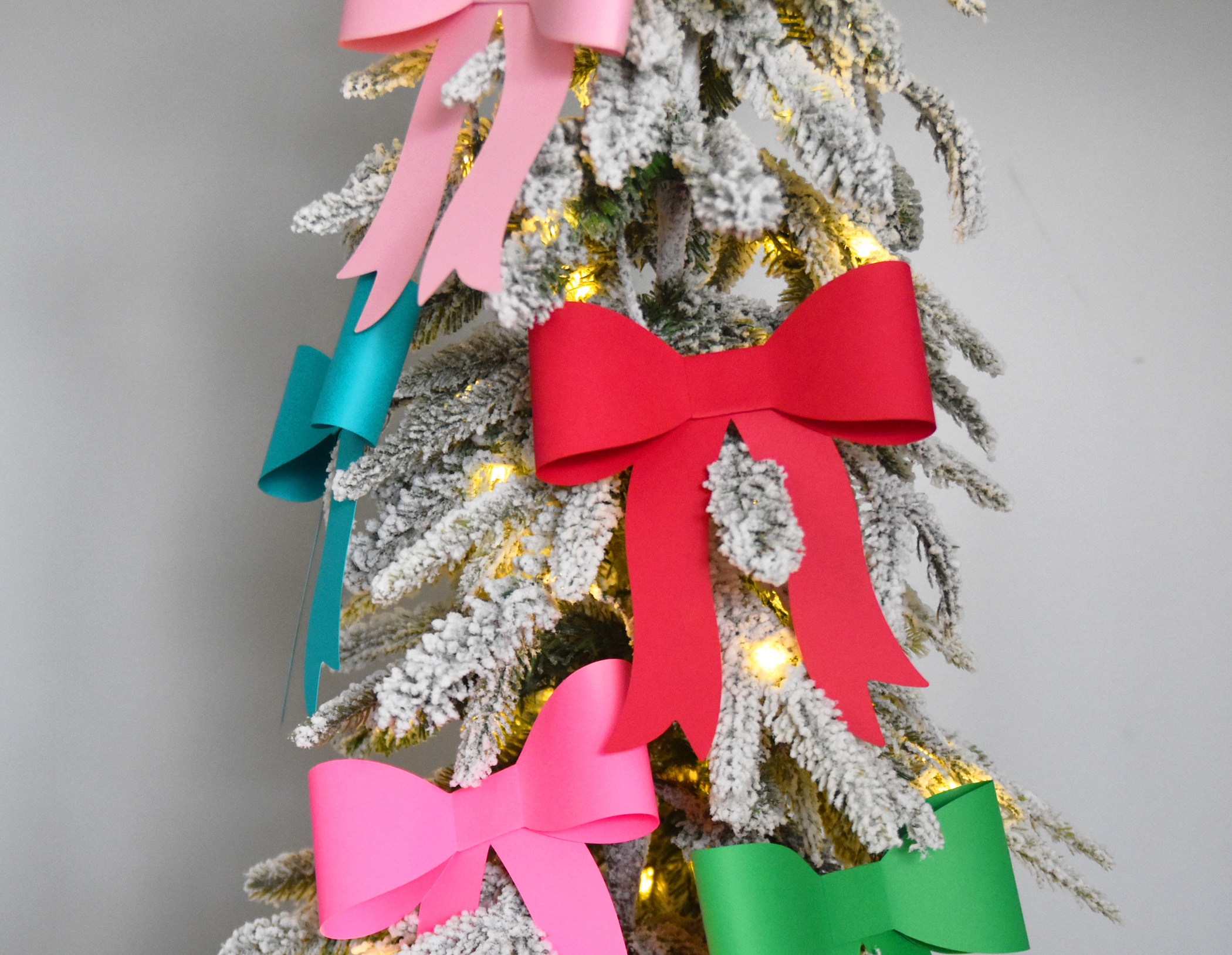 3D Bow SVG Template for Cricut | Christmas Tree Ornament + Gift Wrap