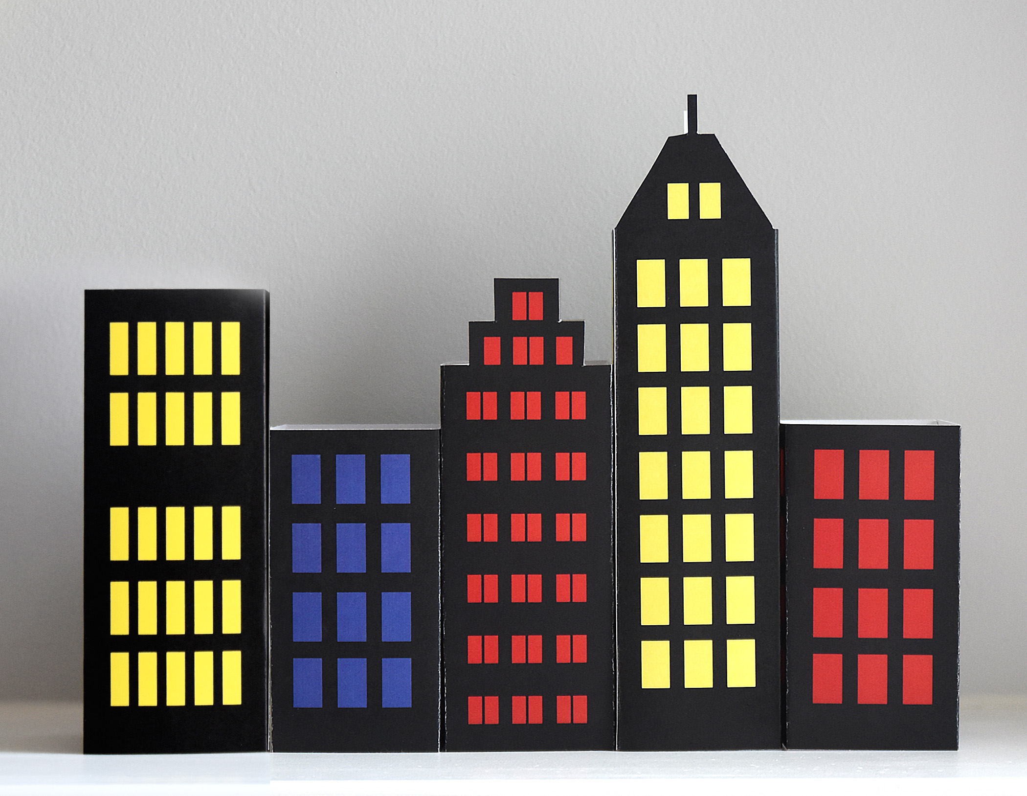 Superhero Cityscape Centerpiece PDF Printable | DIY Skyscraper Party Decor