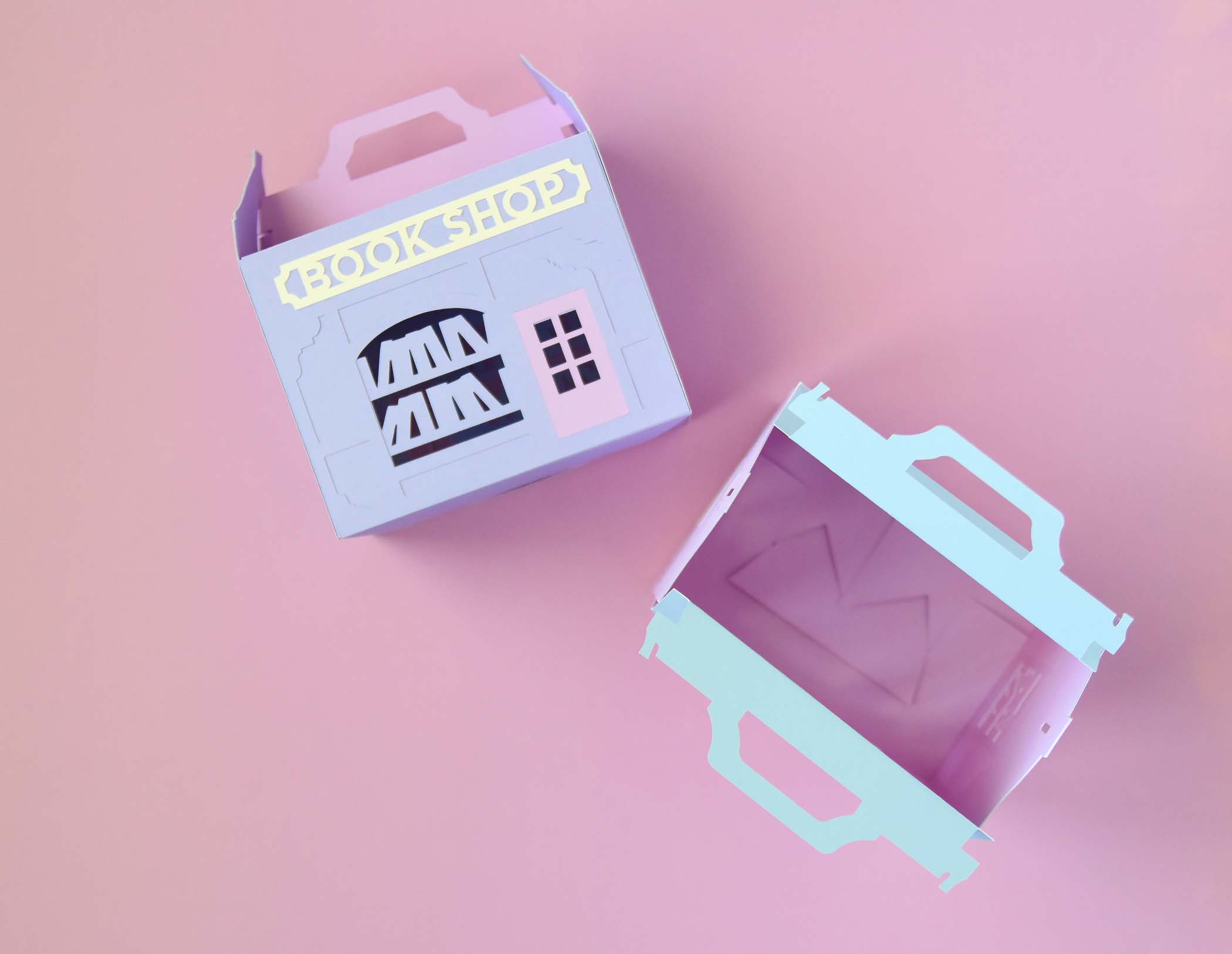 Book Lover Gift Box SVG Template for Cricut, 3D Paper House