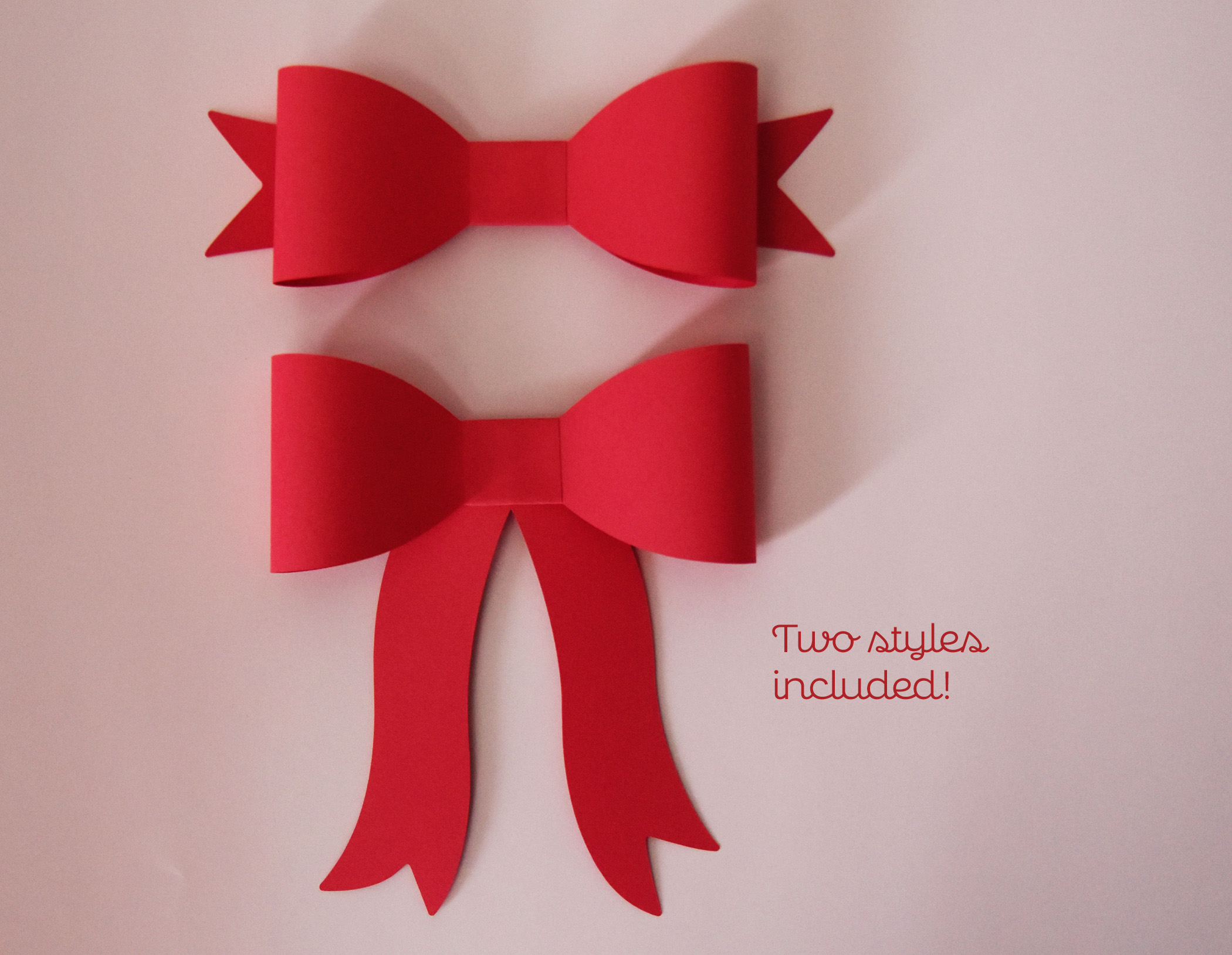 3D Bow SVG Template for Cricut | Christmas Tree Ornament + Gift Wrap