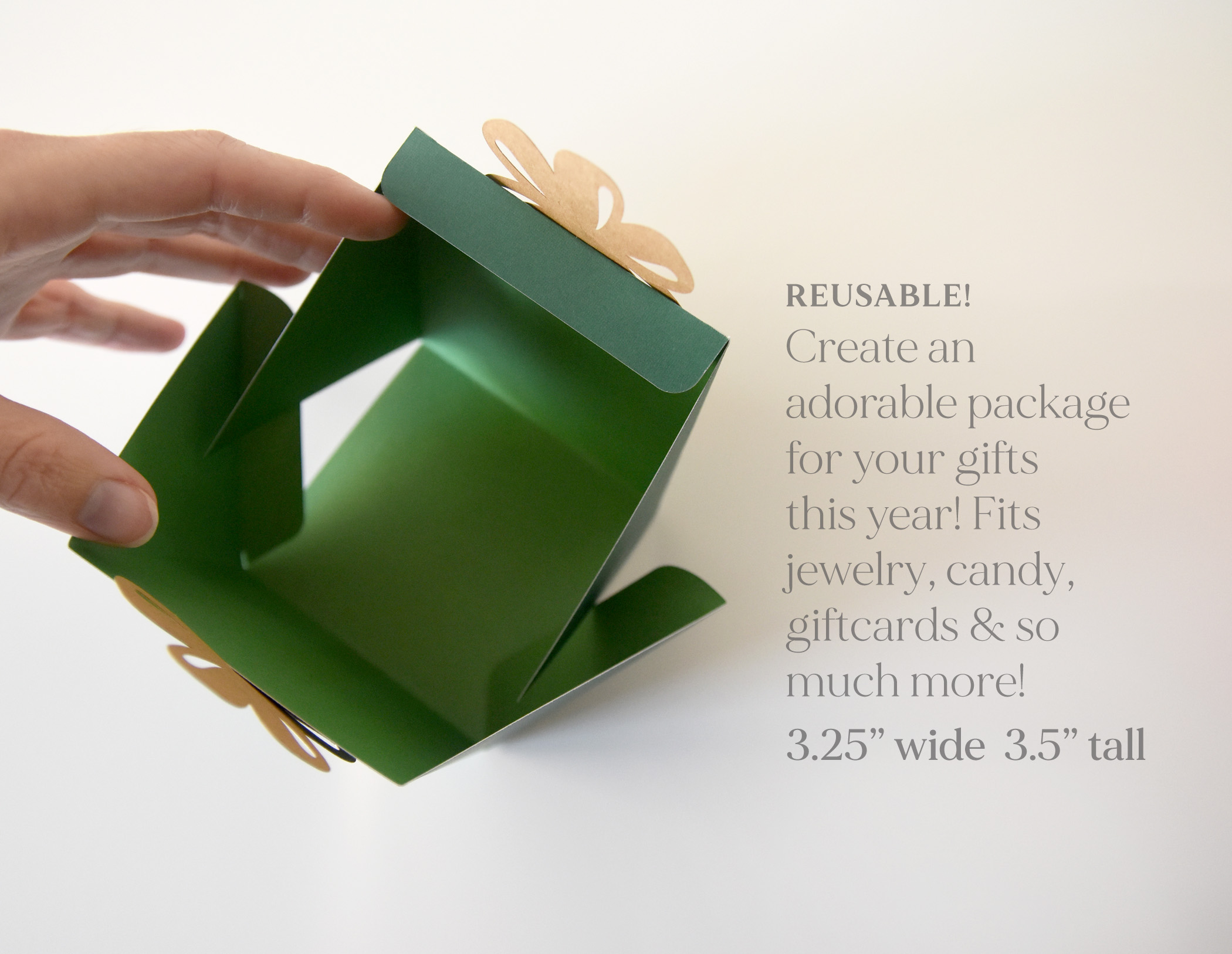 Bow Gift Box SVG Template for Cricut, Gift Card Holder, Wedding Favor