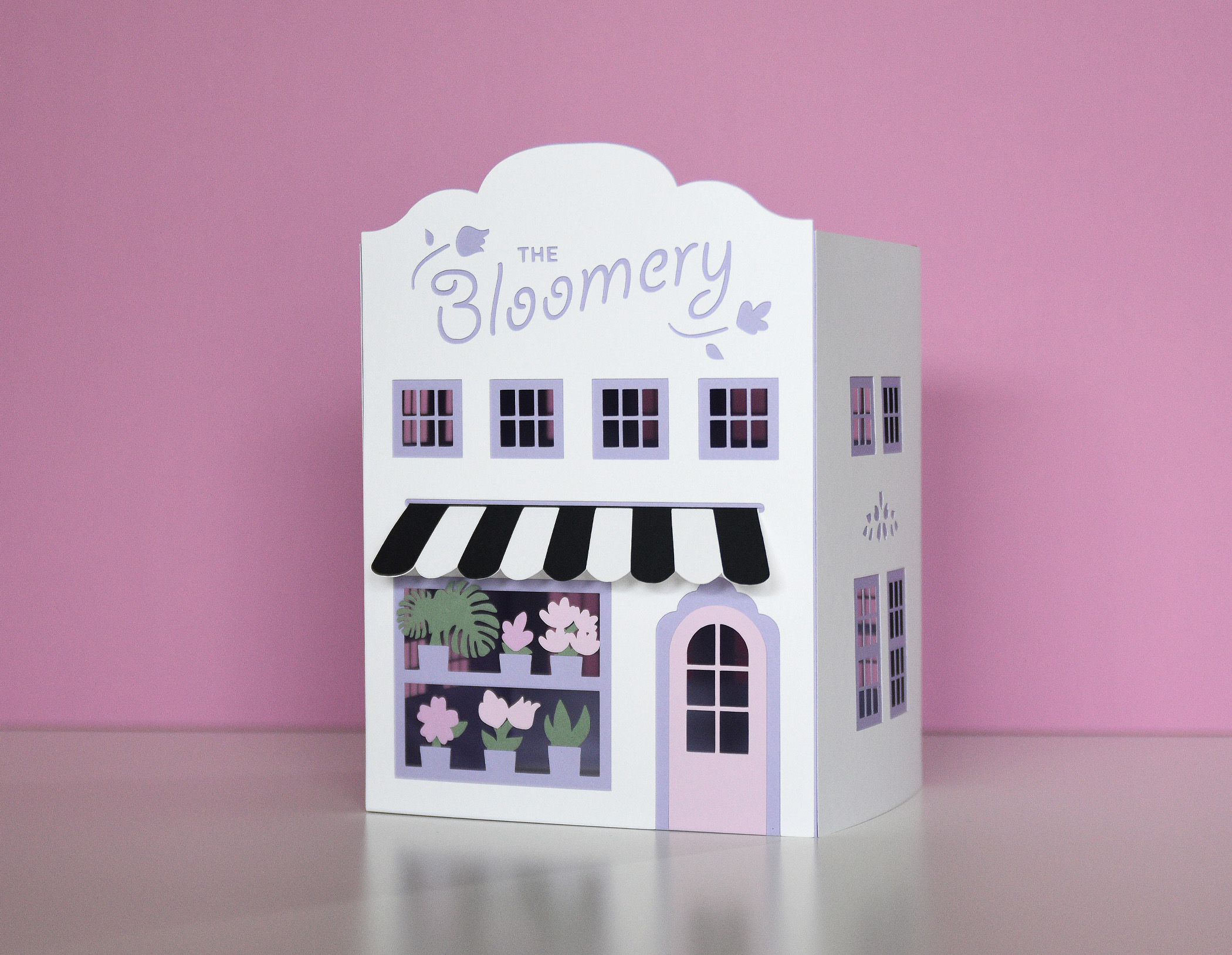 3D Paper House Template | Flower Shop Bloomery