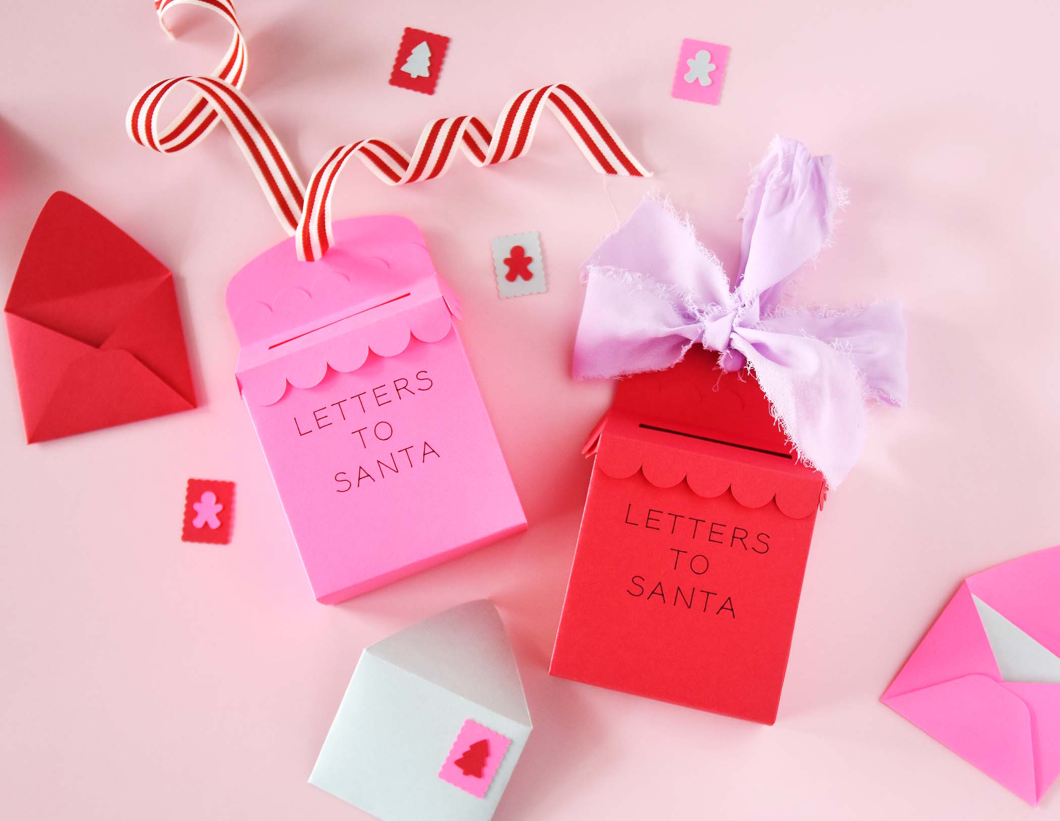 3D Christmas Mailbox SVG Template for Cricut: Letters for Santa Ornament, Gift Card Holder