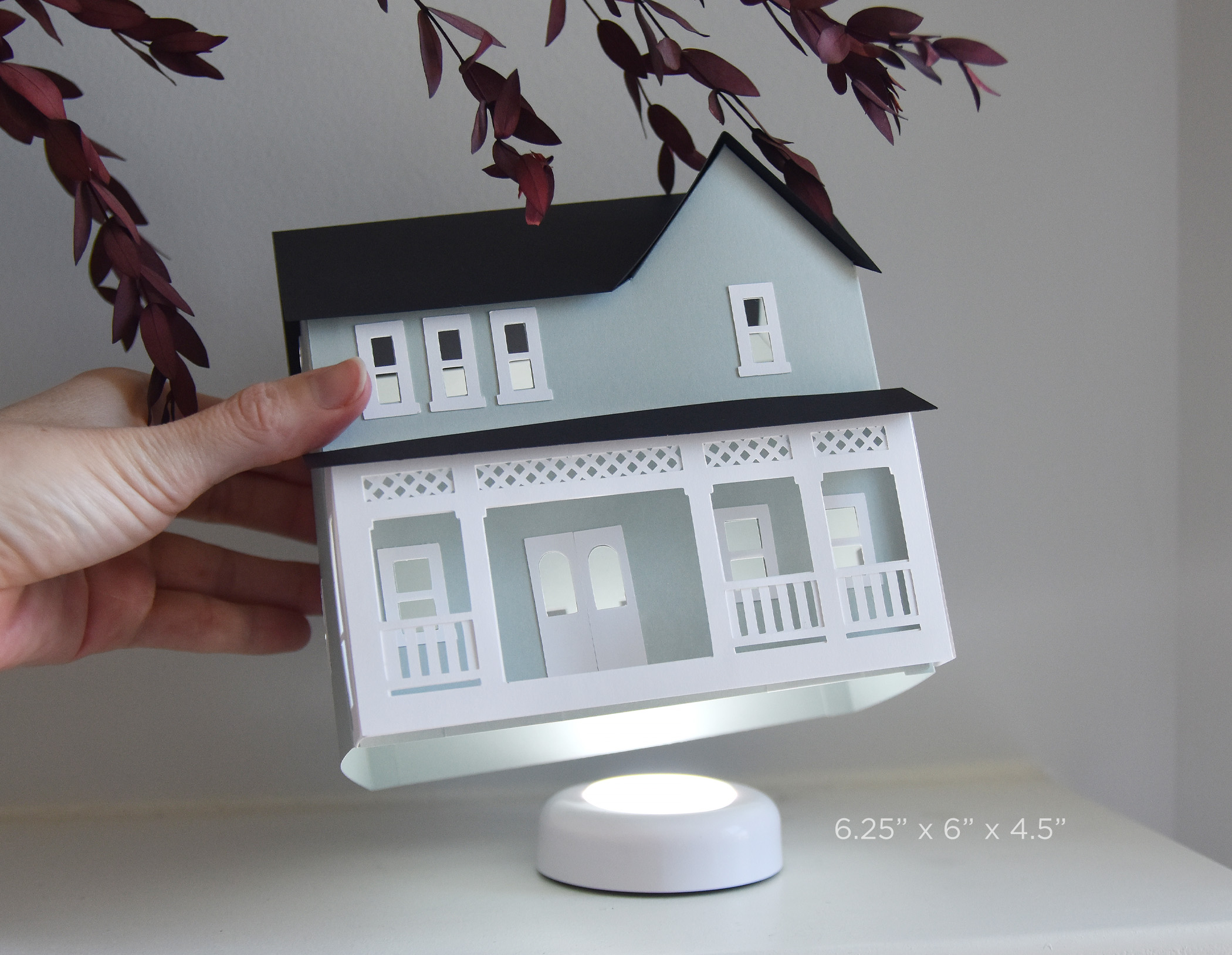 Paper House SVG Template for Cricut, DIY Christmas Village