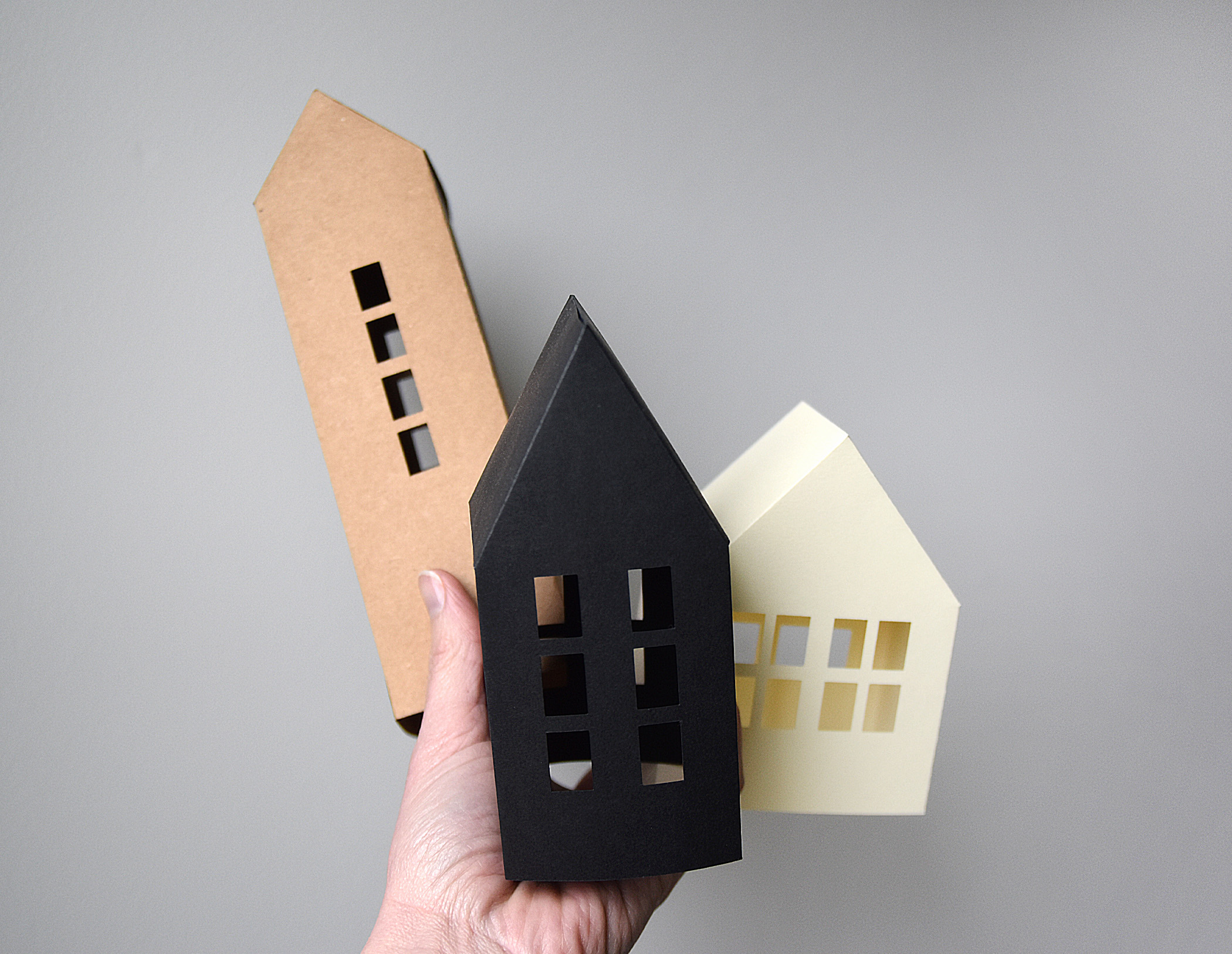 House SVG Cutting Files | Christmas Village Papercraft Templates