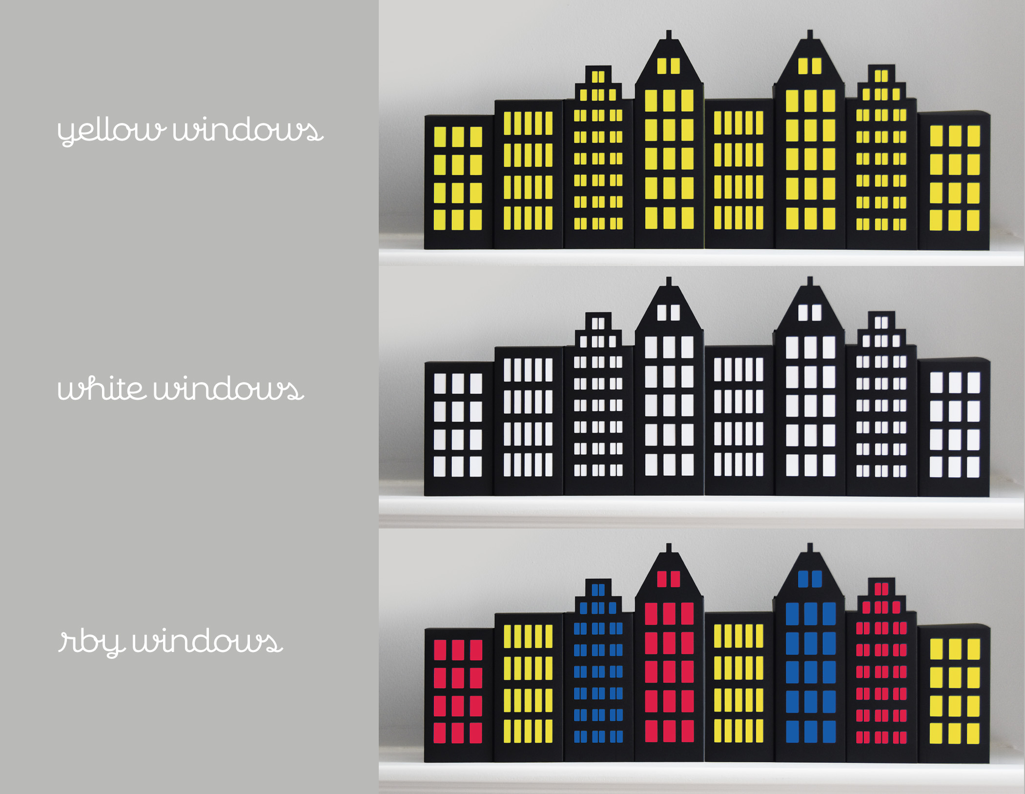 Superhero Gift Boxes, Set of 8, Cityscape Skyscrapers Party Favor Decor