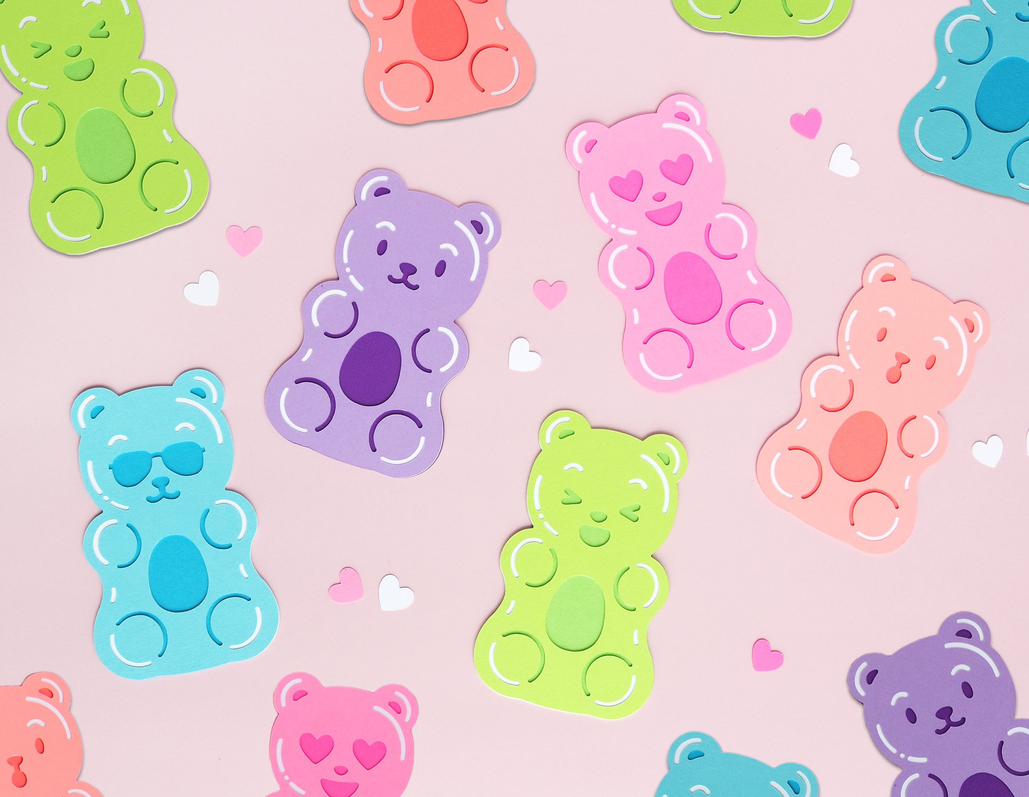 Gummy Bear SVG Template for Cricut | Candy Birthday Party Theme Decoration