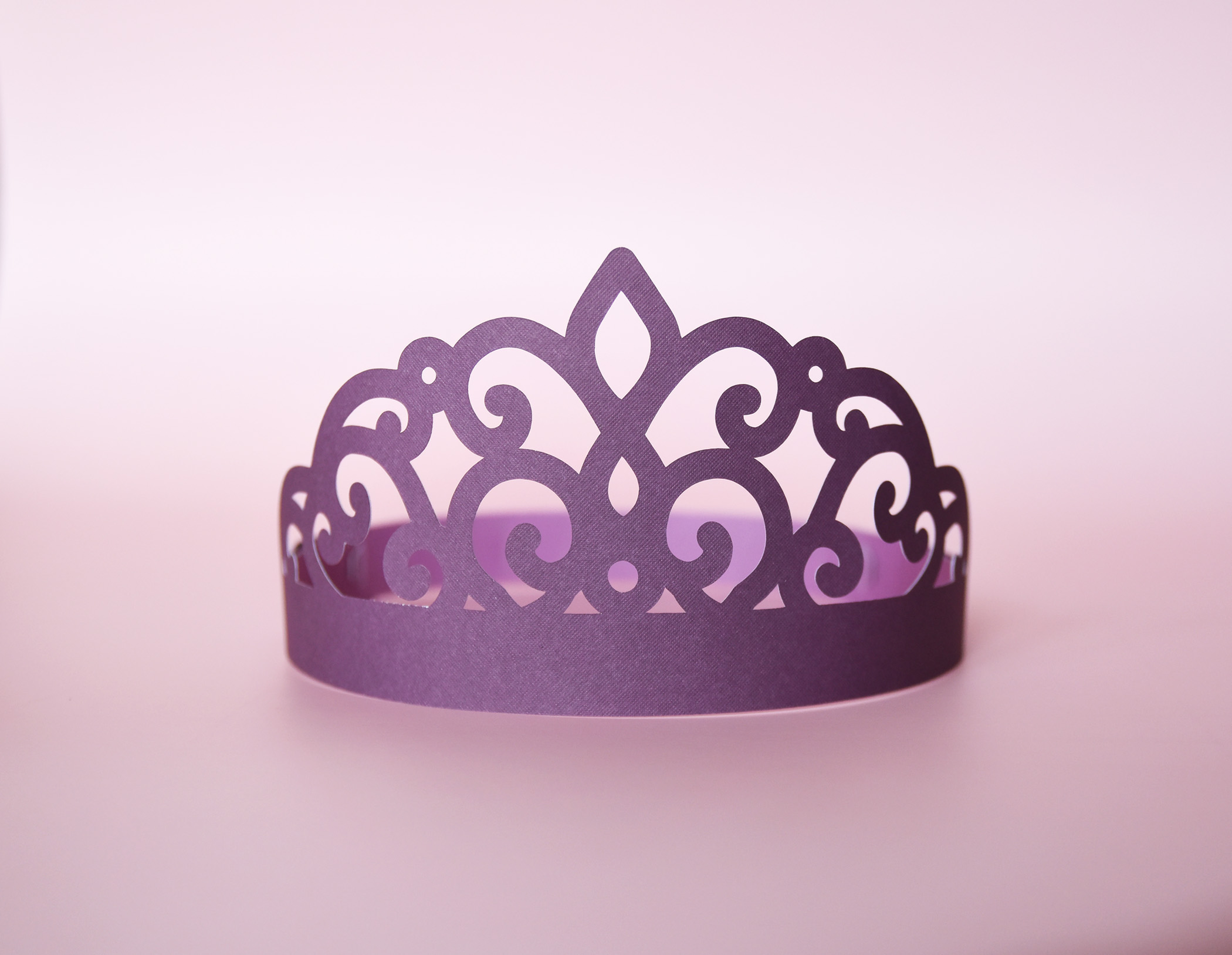 Princess Tiara SVG Template for Cricut, 3D Paper Crown Cutting Files