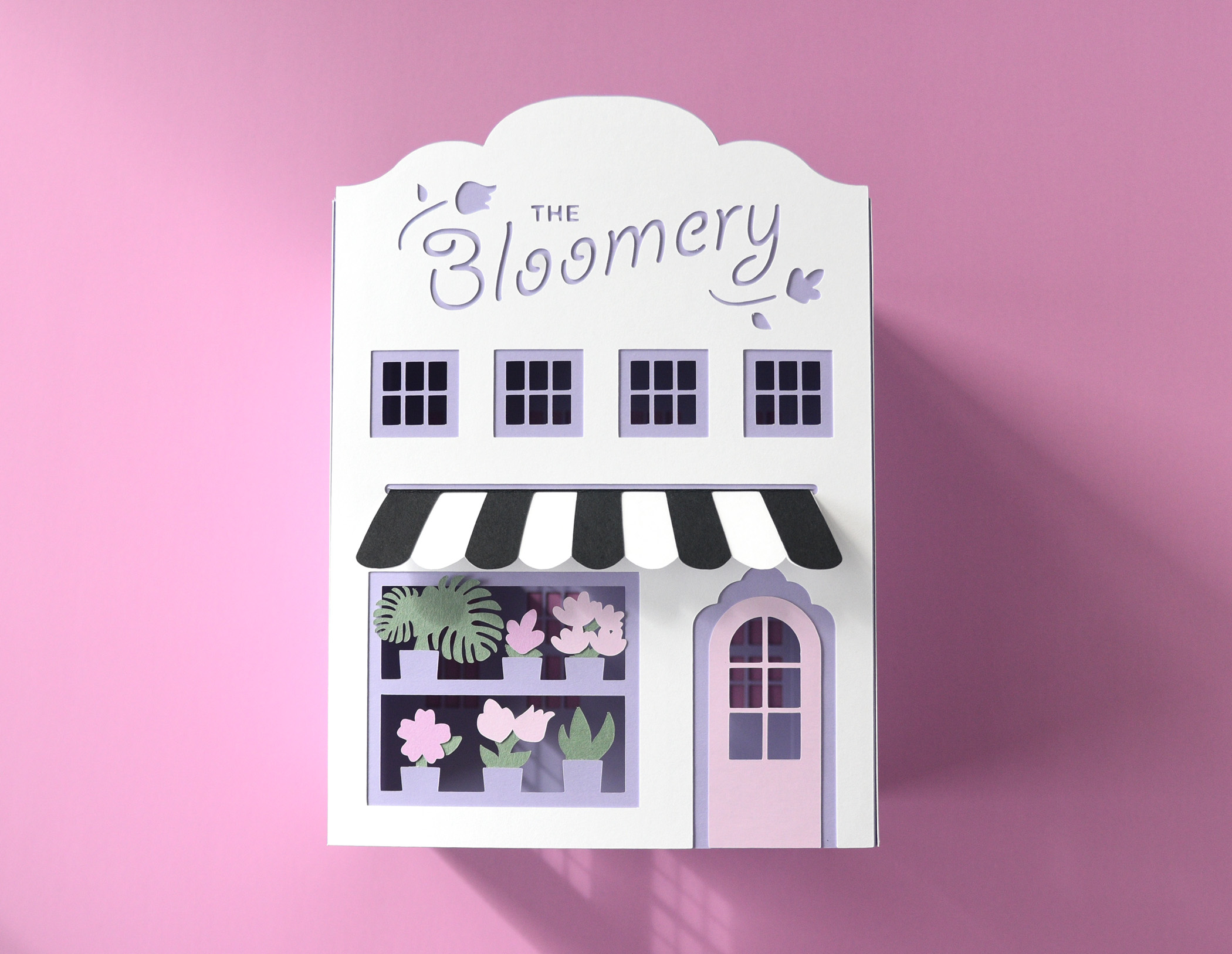 3D Paper House Template | Flower Shop Bloomery
