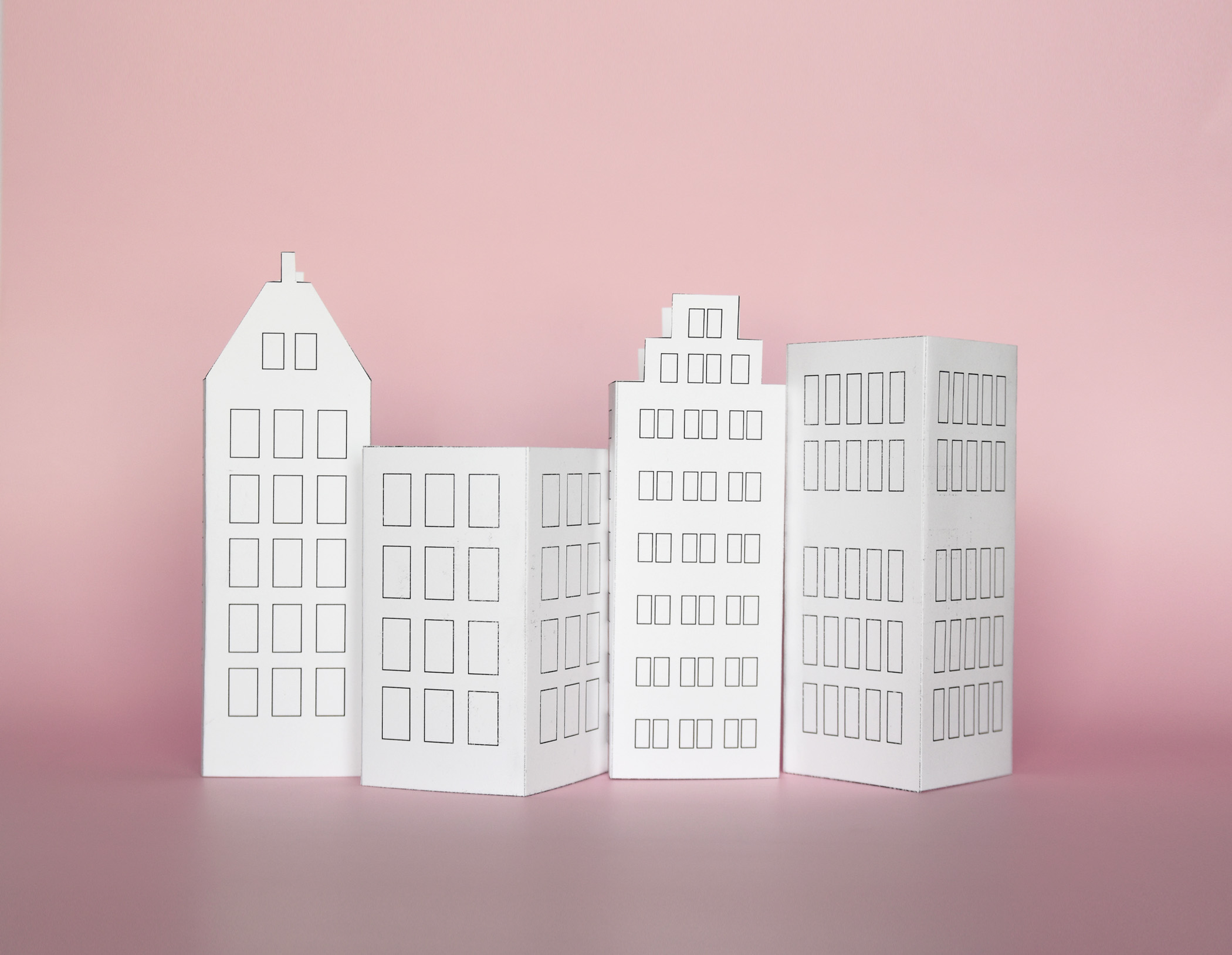 3D Superhero Cityscape Coloring Pages | DIY PDF Printable Skyscraper Set of 4