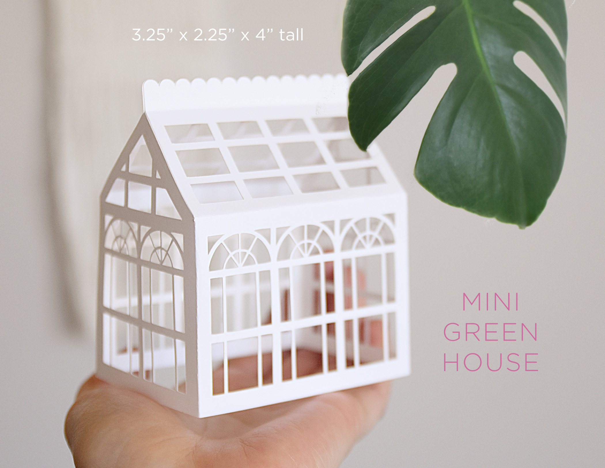 Greenhouse SVG Files | 3D Paper House Template for Cricut