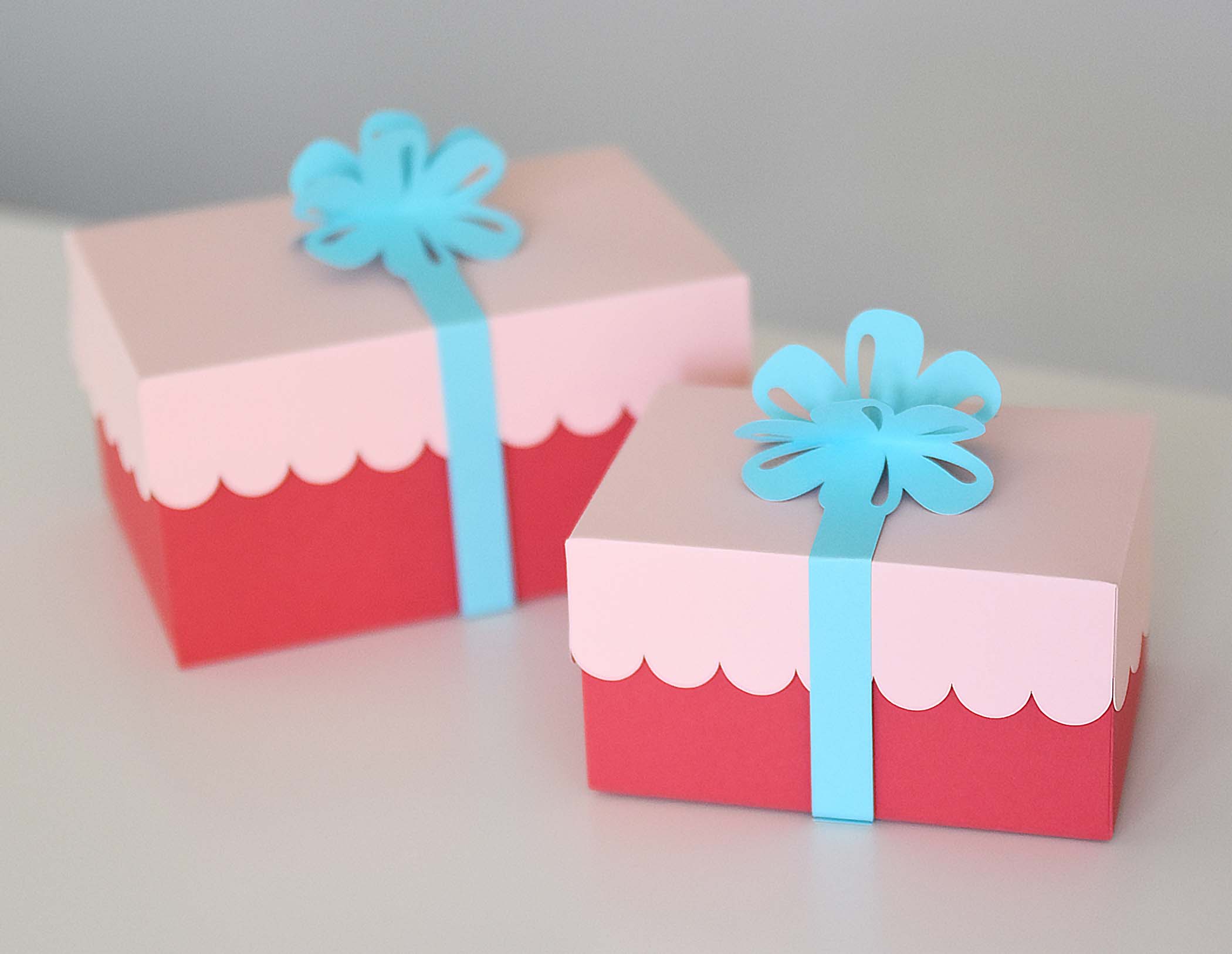 Scallop Gift Box SVG Template  for Cricut, Silhouette, Bow Treat Boxes