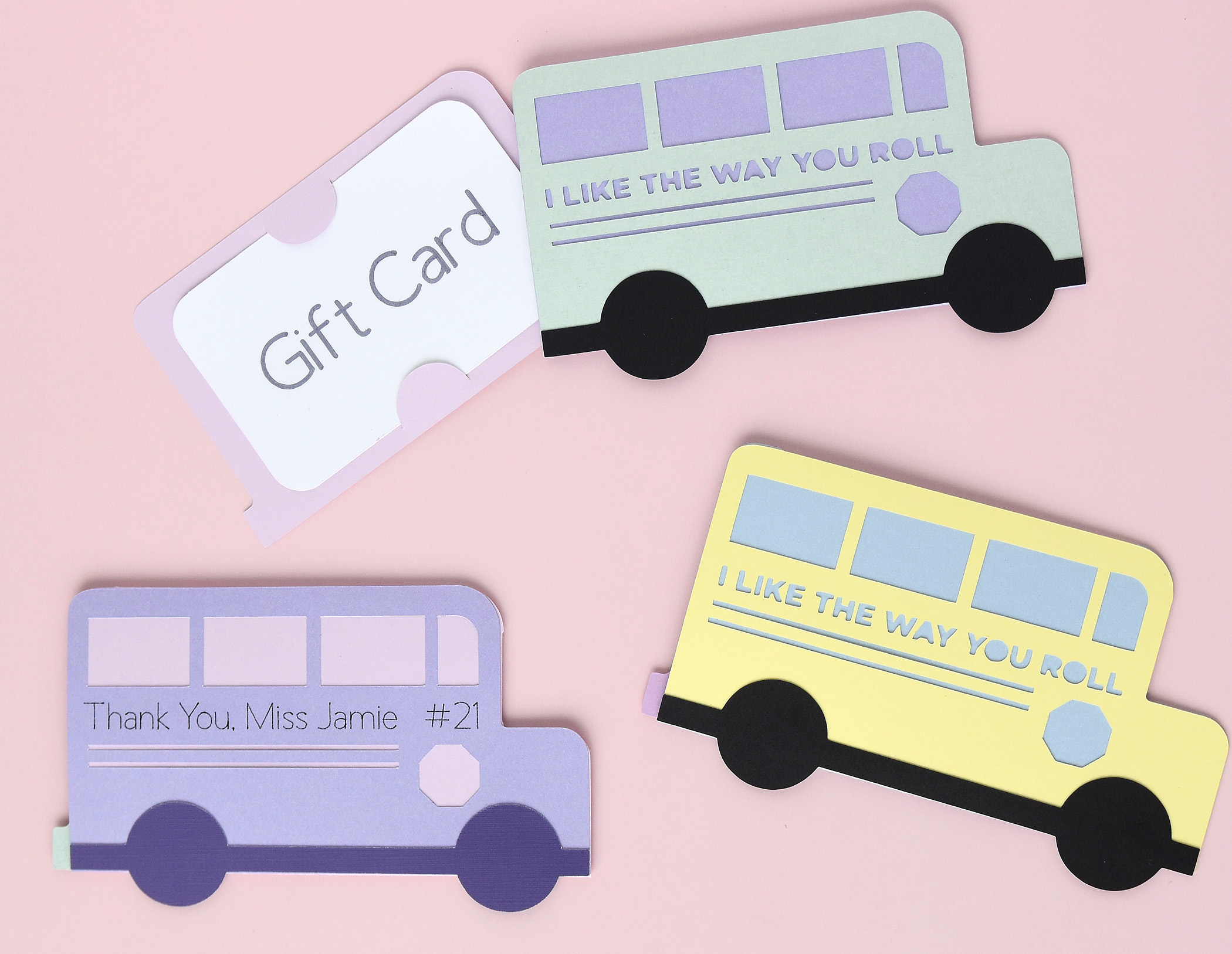 School Bus Driver Gift Card Holder SVG Template | Teacher Thank You Gift
