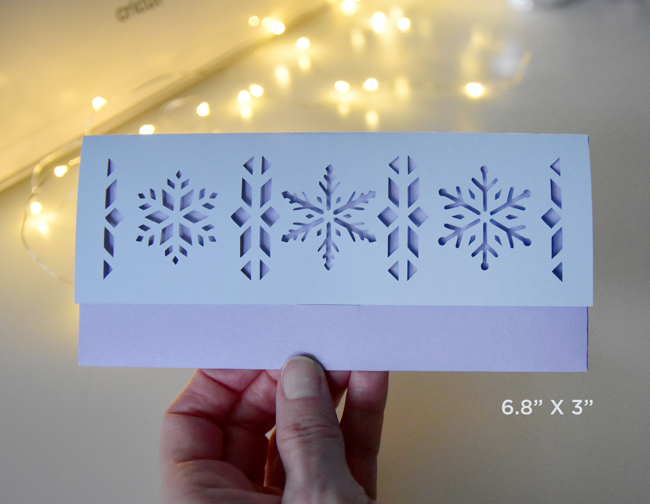 Snowflake Money Holder SVG Template for Cricut | DIY Gift Envelope