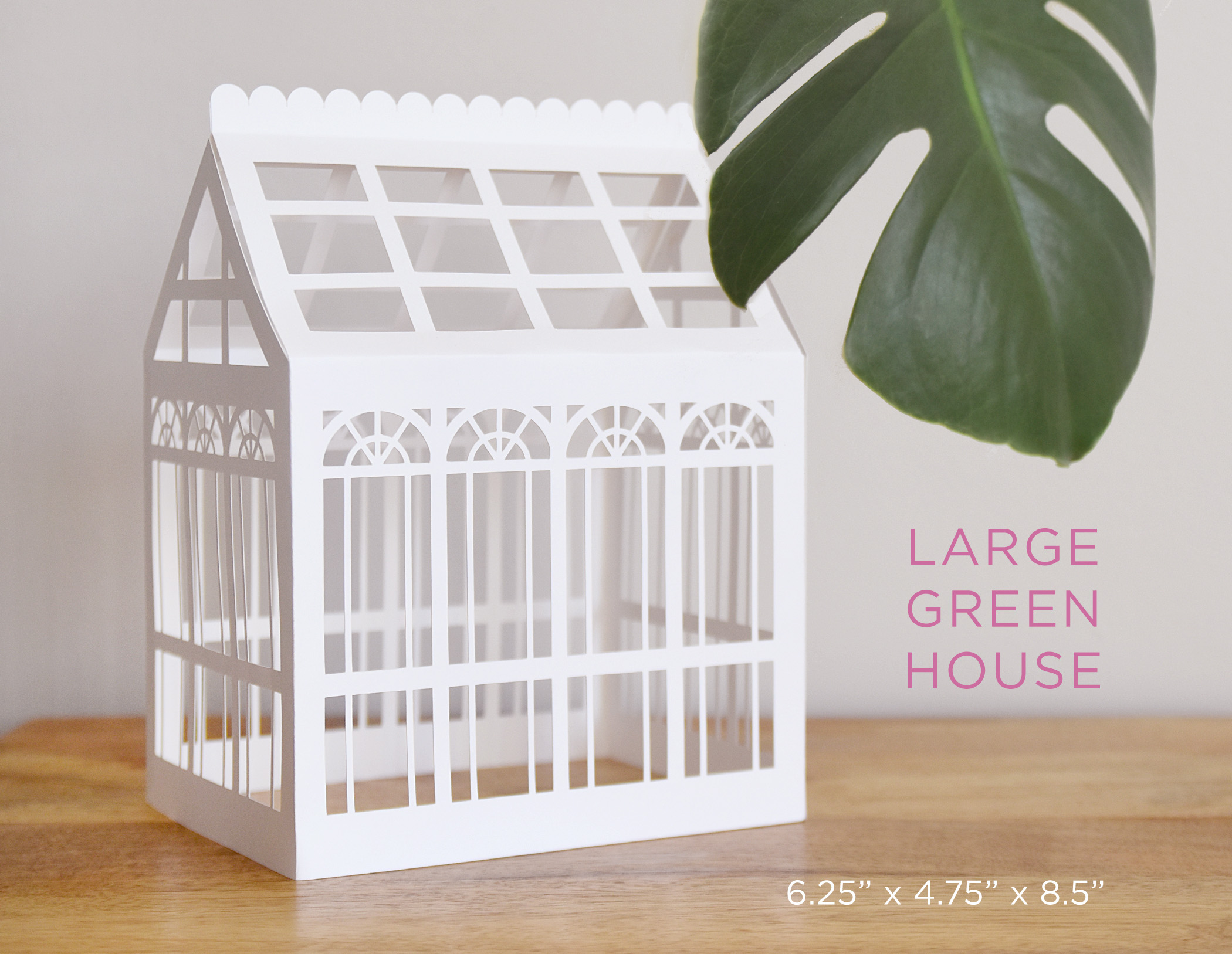 Greenhouse SVG Files | 3D Paper House Template for Cricut