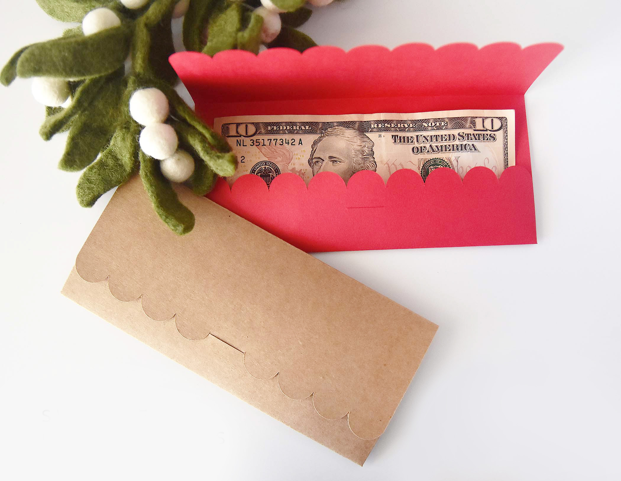 Scalloped Money Holder SVG Template for Cricut
