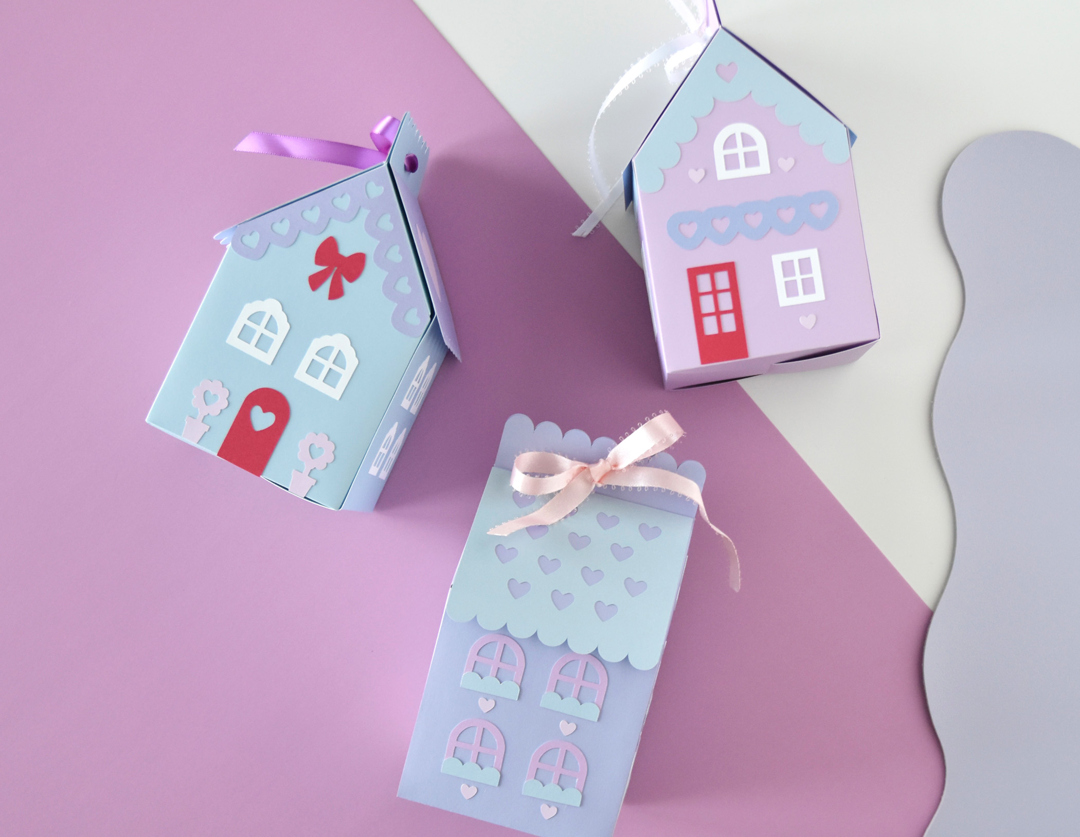 House Gift Box SVG Template for Cricut, Silhouette | Valentine's Day Craft