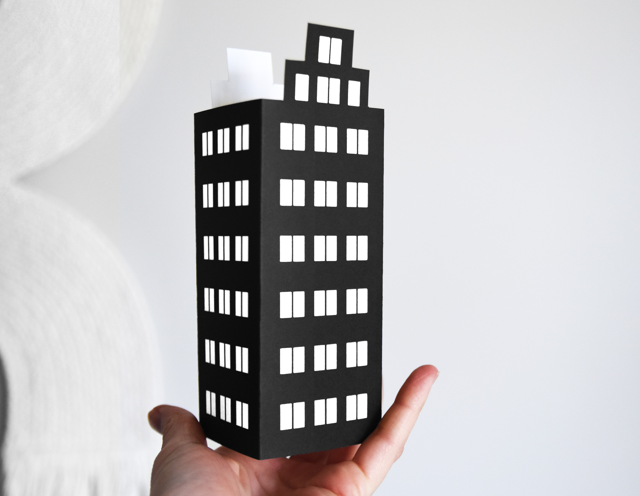 Superhero Birthday Party Decoration PDF Printable | 3D Skyscrapers, Set of 4