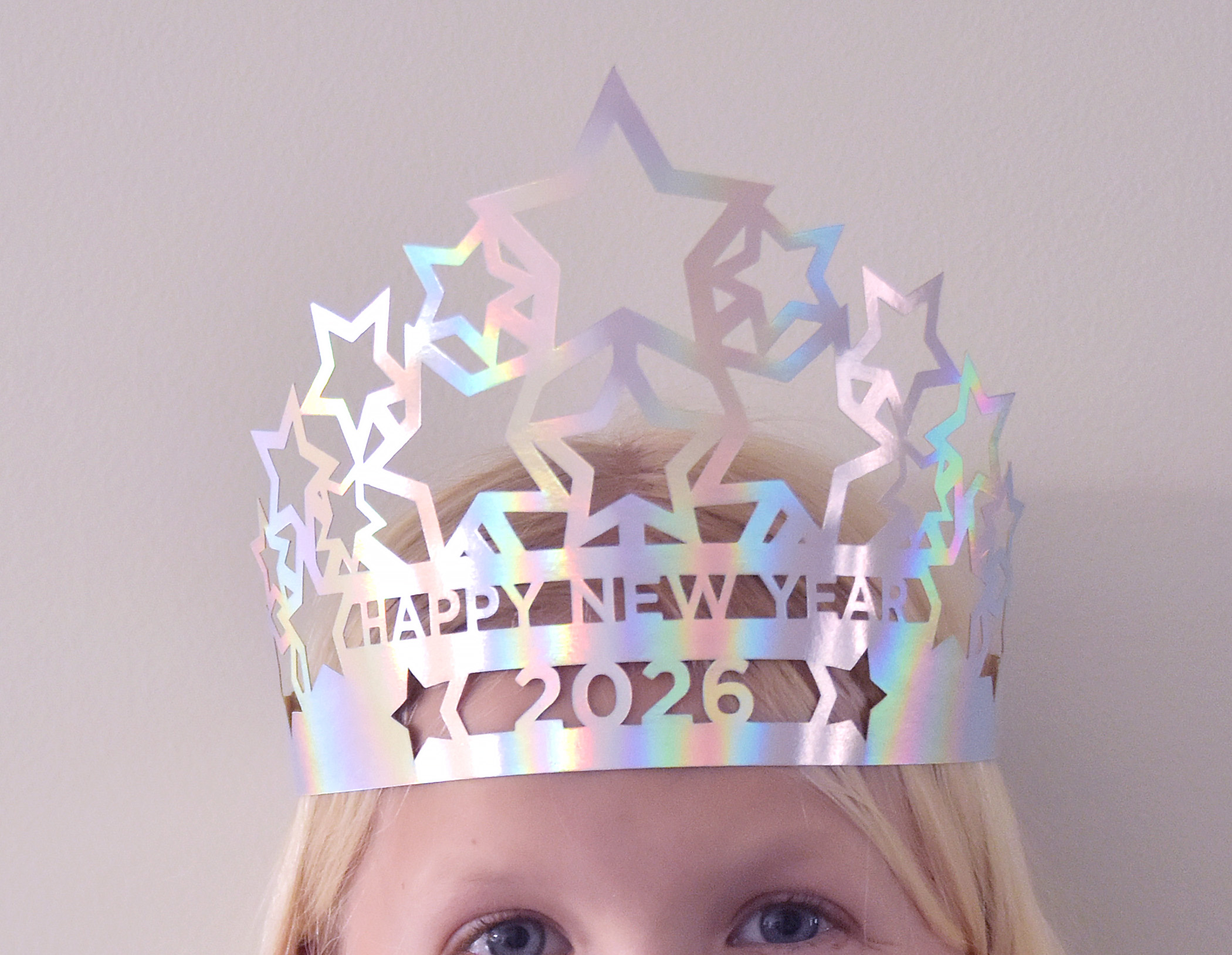 2026 NYE Tiara SVG Template for Cricut, New Years Eve Party Favor