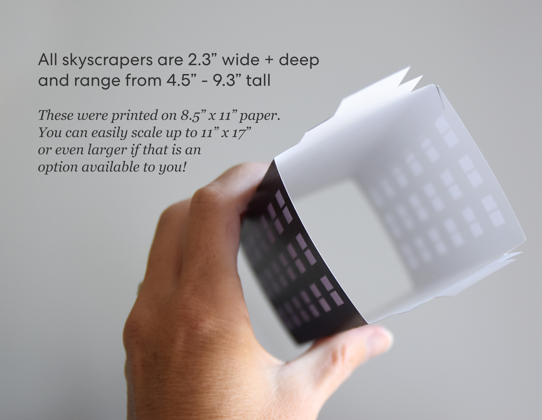 Girls Superhero Party Centerpiece, Skyscraper PDF Printable Set of 4