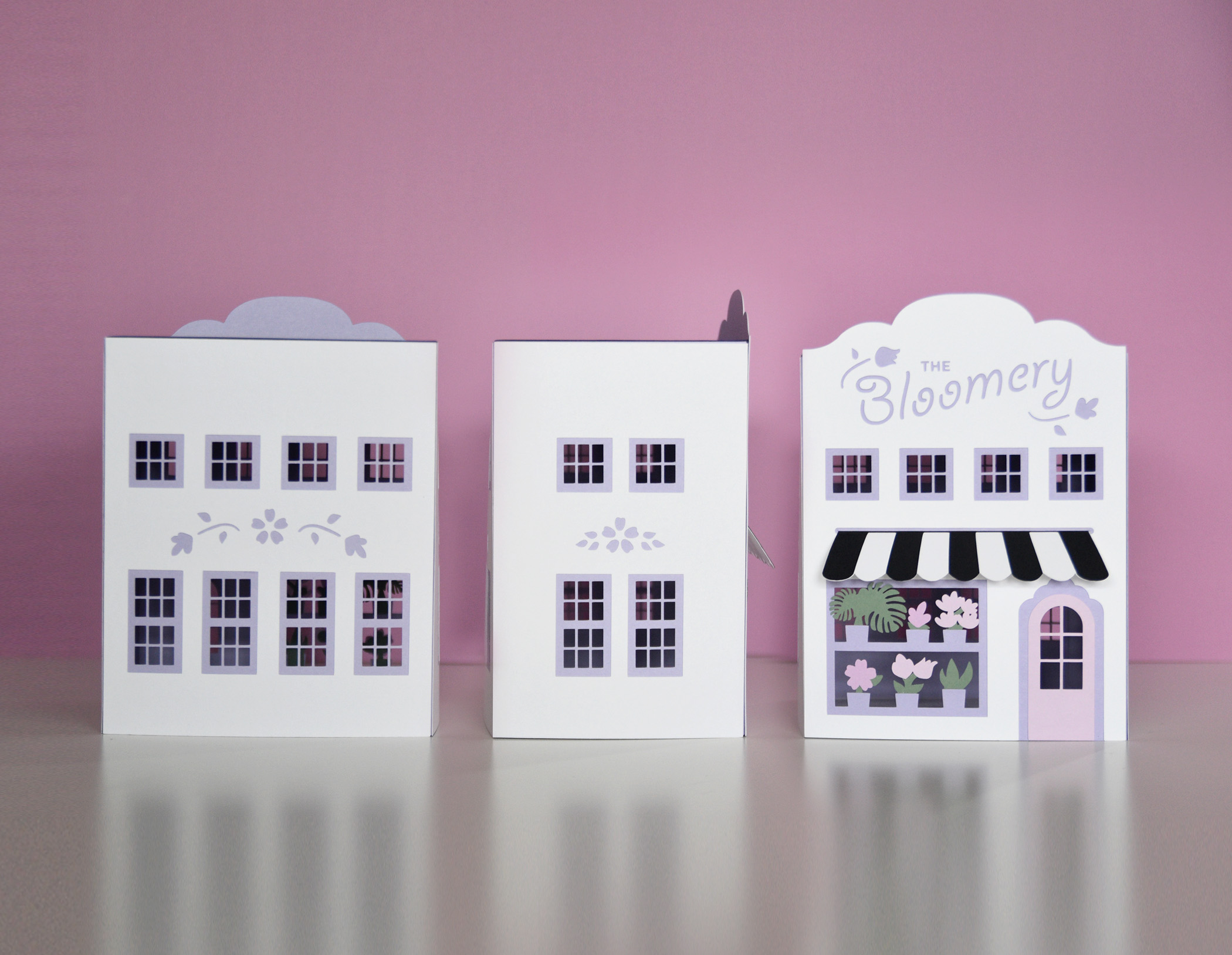 3D Paper House Template | Flower Shop Bloomery