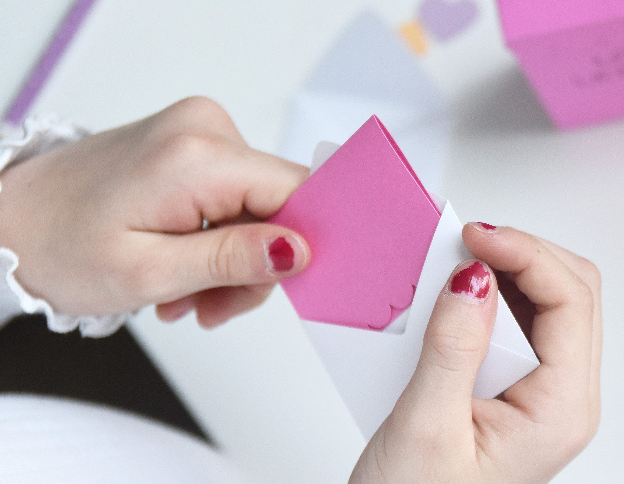 Love Letters Mailbox SVG Template for Cricut, Valentine's Day Mini Stationery Craft for Kids