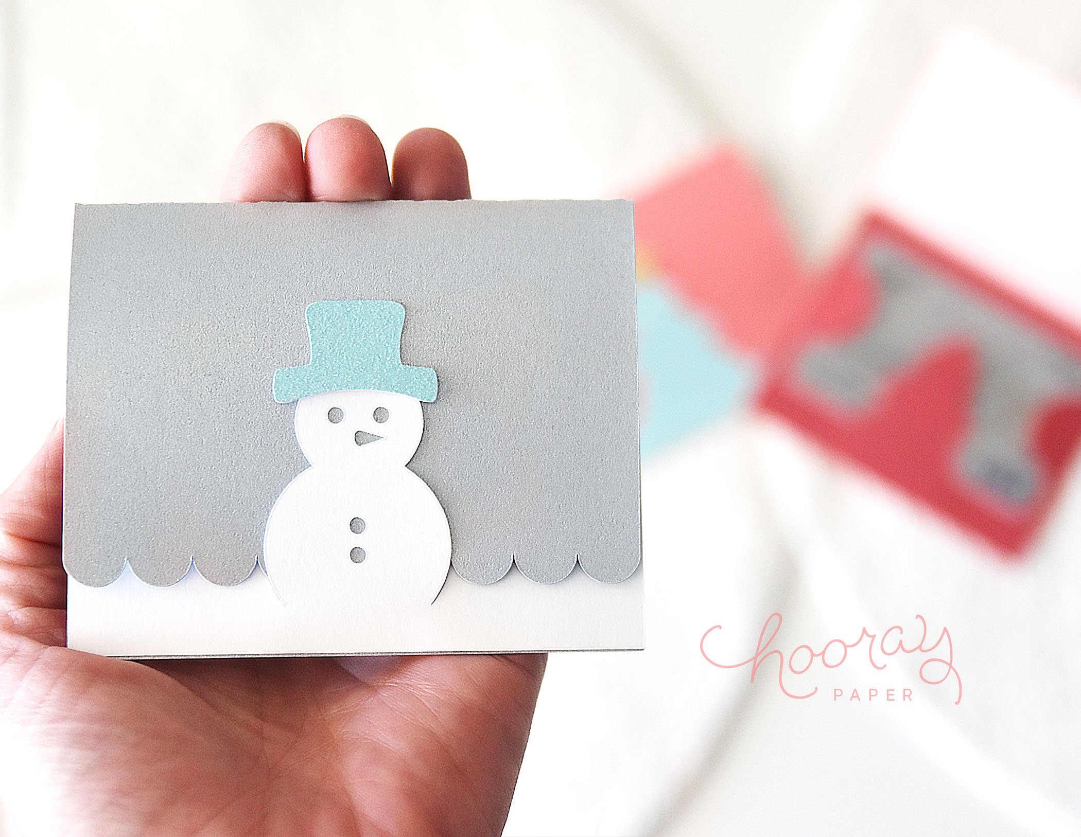 Christmas Gift Card Holder SVG Template for Cricut, Silhouette | Set of 2: Tree and Snowman