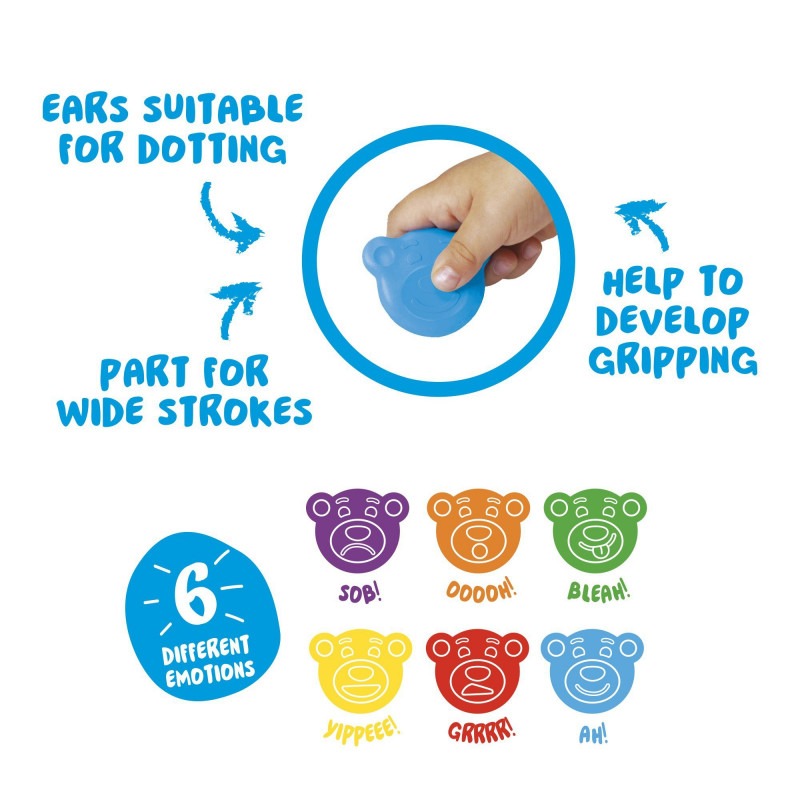 Teddy Crayons BABY - 6 Pz