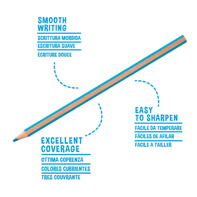 Matite esagonali Supercolor - 18 Pz